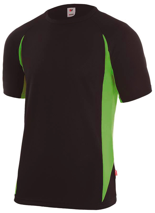 Tee-Shirt Technique Bicolore - Black/lime