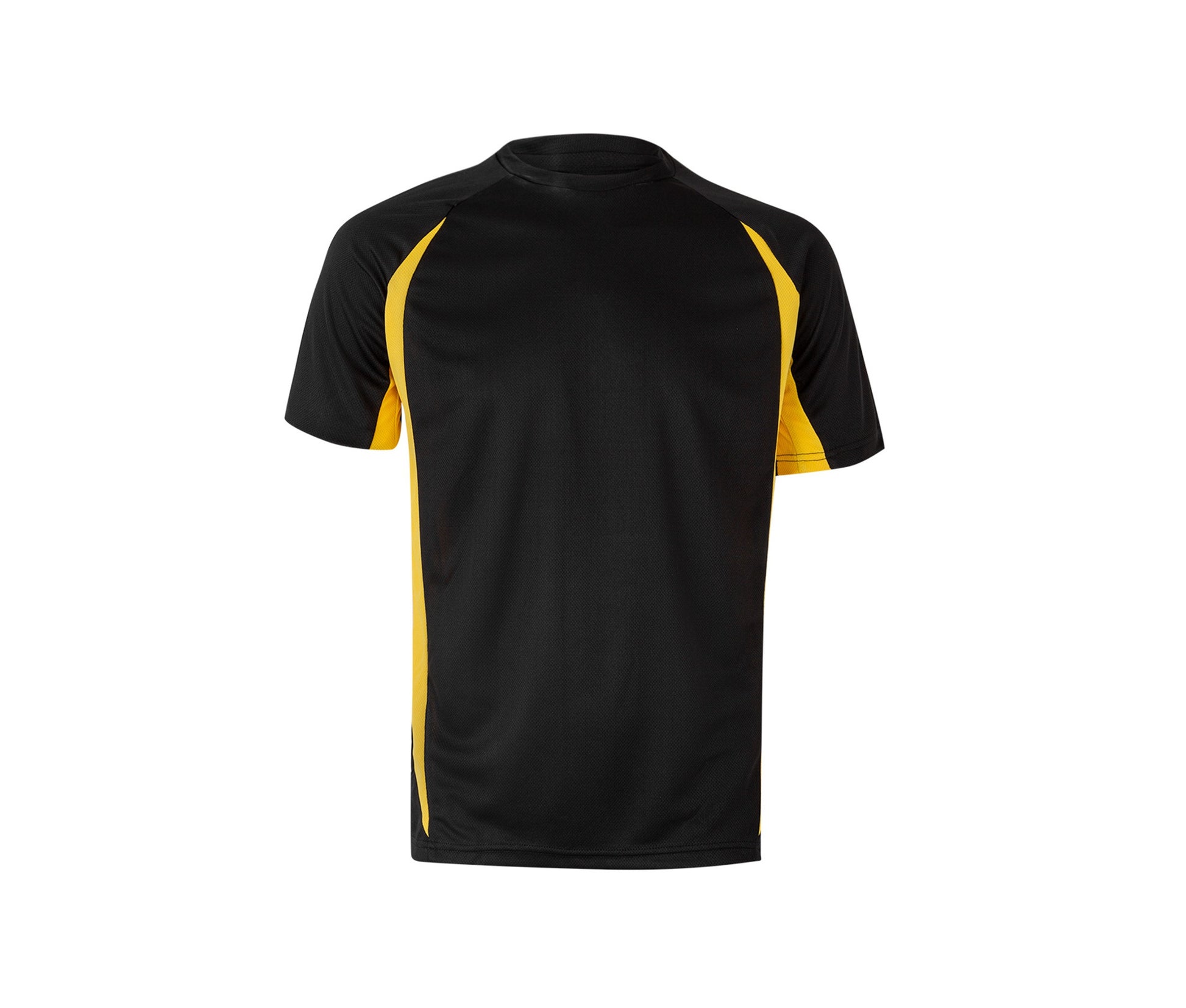 Tee-Shirt Technique Bicolore - Black / Yellow