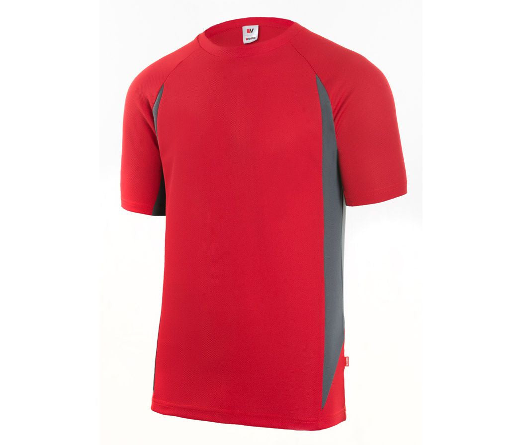 Tee-Shirt Technique Bicolore - Red/grey