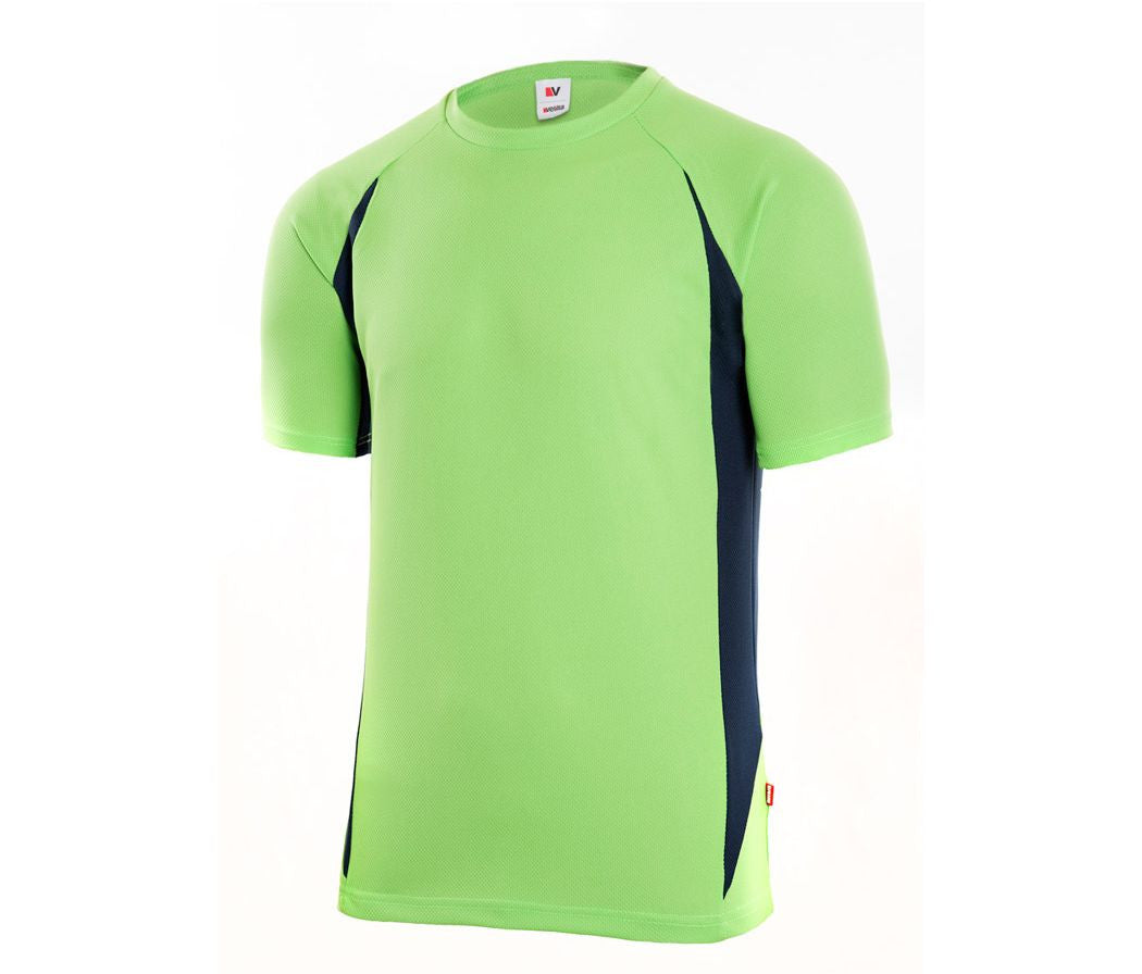 Tee-Shirt Technique Bicolore - Lime/navy