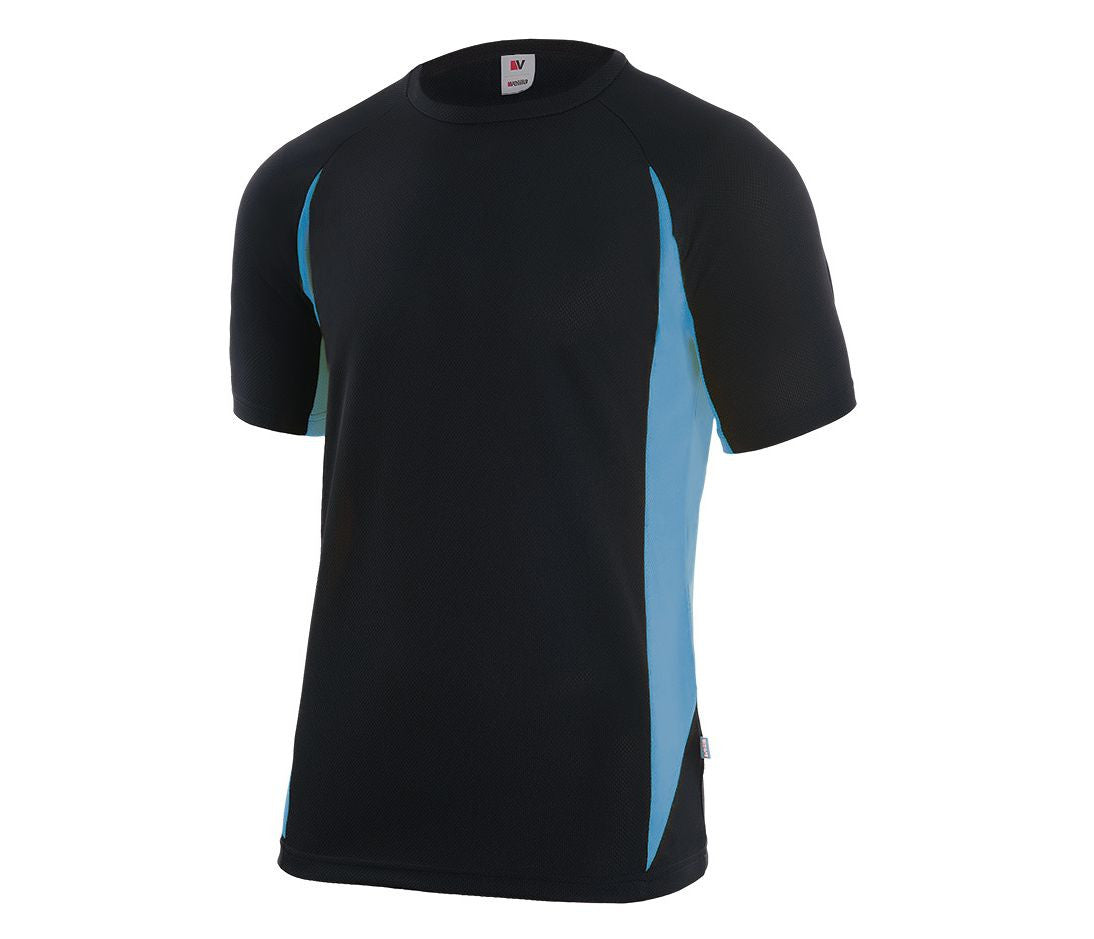 Tee-Shirt Technique Bicolore - Black/sky Blue
