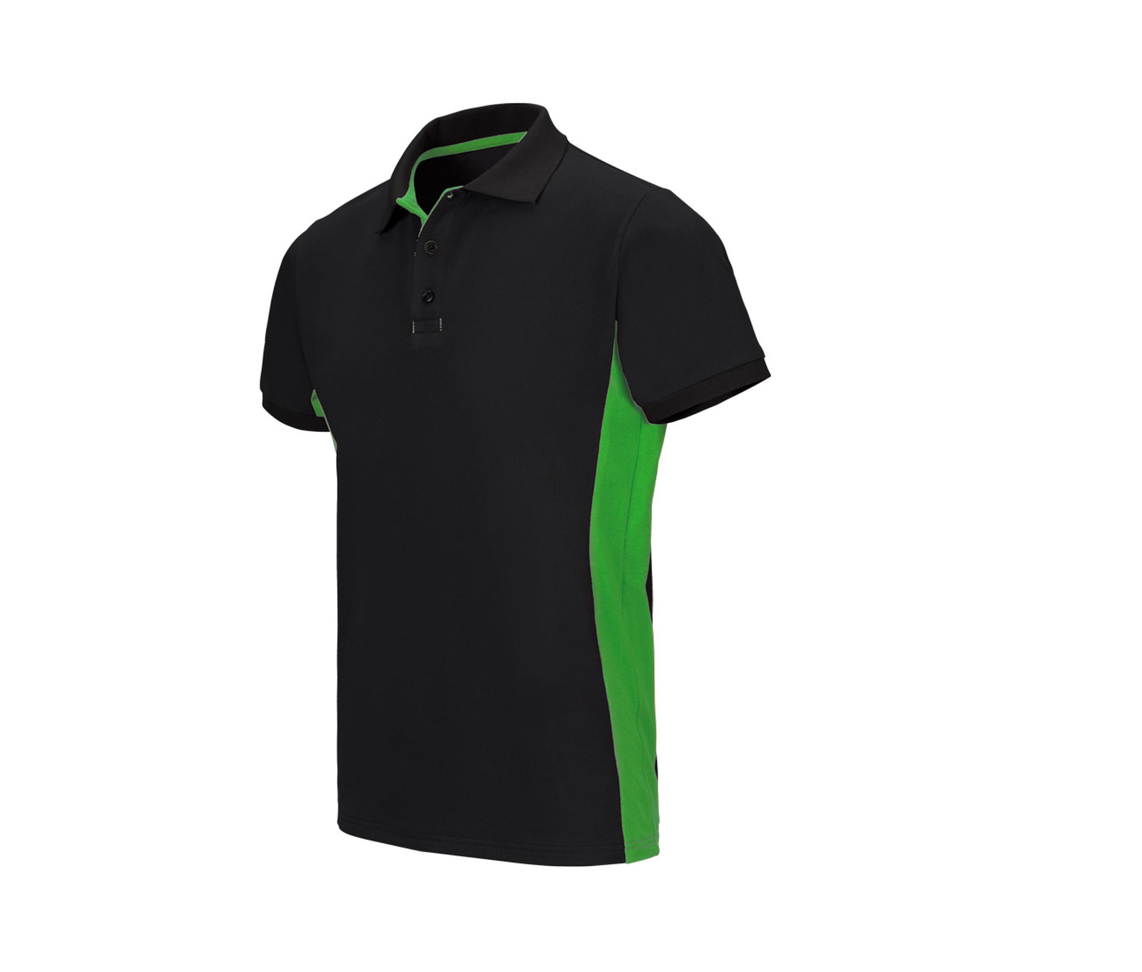 Polo Bicolore Manches Courtes - Black/lime
