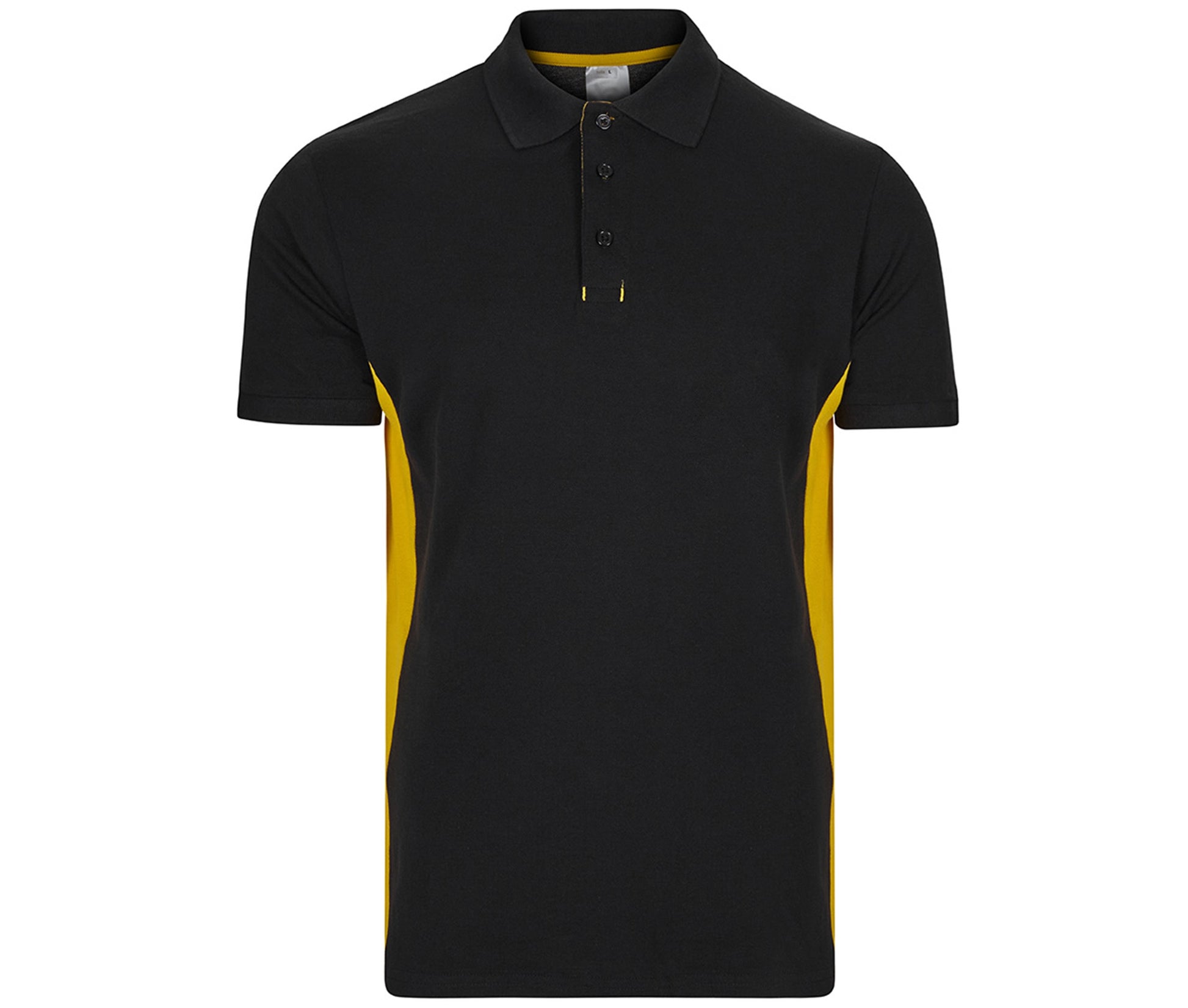 Polo Bicolore Manches Courtes - Black / Yellow