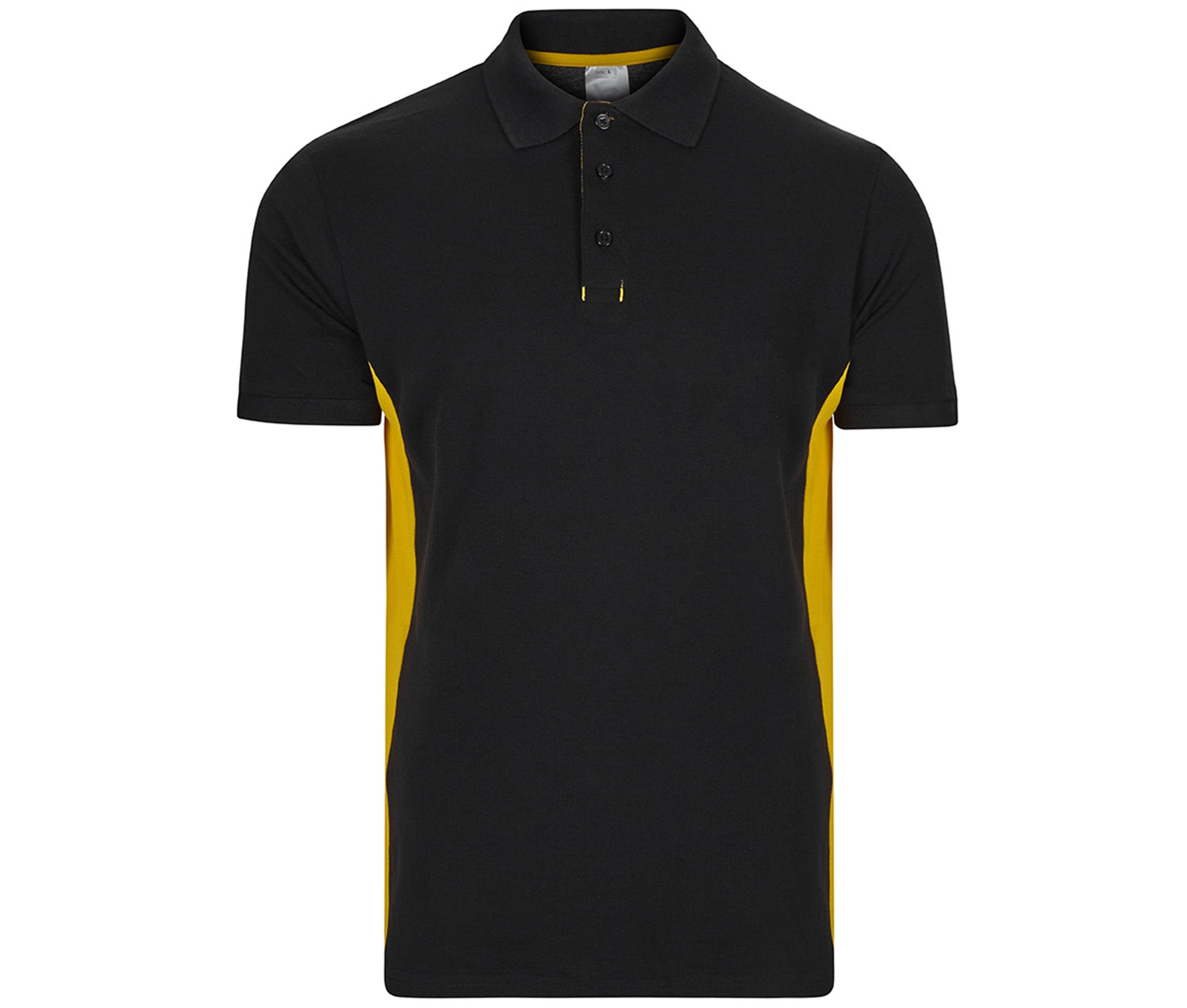 Polo Bicolore Manches Courtes - Black / Yellow