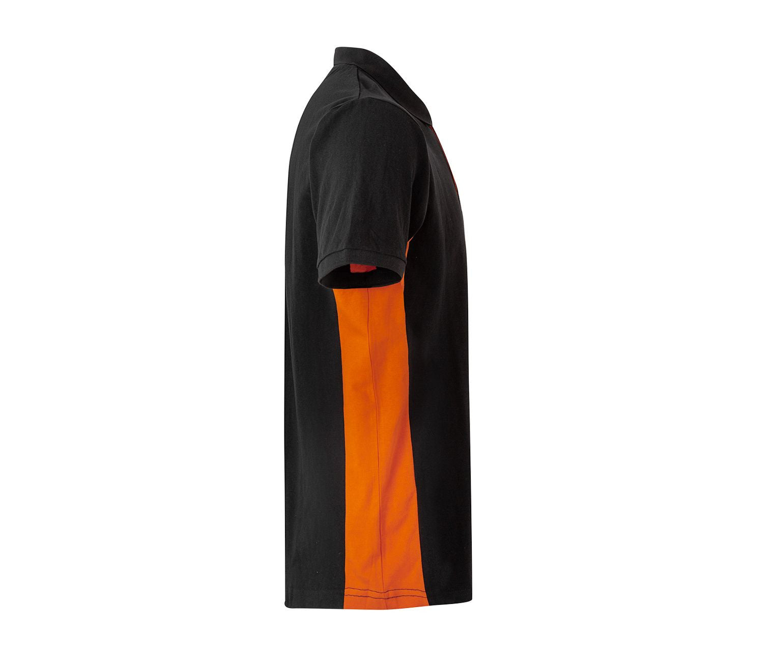 Polo Bicolore Manches Courtes - Black/orange