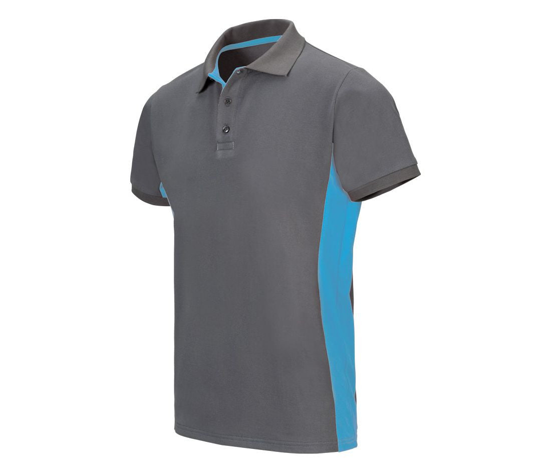 Polo Bicolore Manches Courtes - Grey/sky Blue