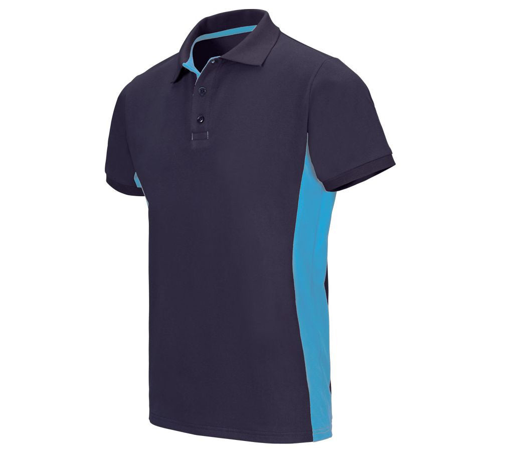 Polo Bicolore Manches Courtes - Navy/sky Blue