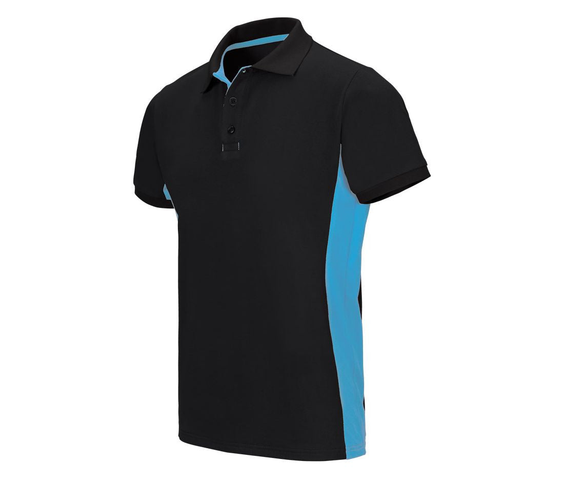 Polo Bicolore Manches Courtes - Black/sky Blue