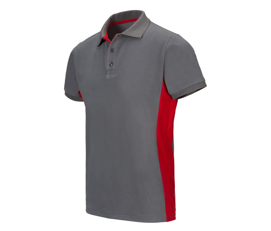 Polo Bicolore Manches Courtes - Grey/red