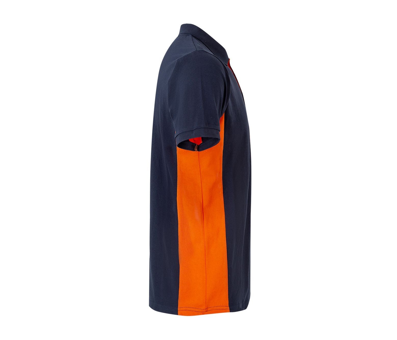 Polo Bicolore Manches Courtes - Navy/orange