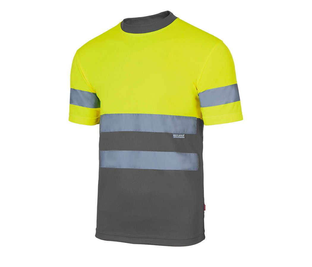 T-Shirt Technique Bicolore Haute Visibilité - Fluo Yellow/grey