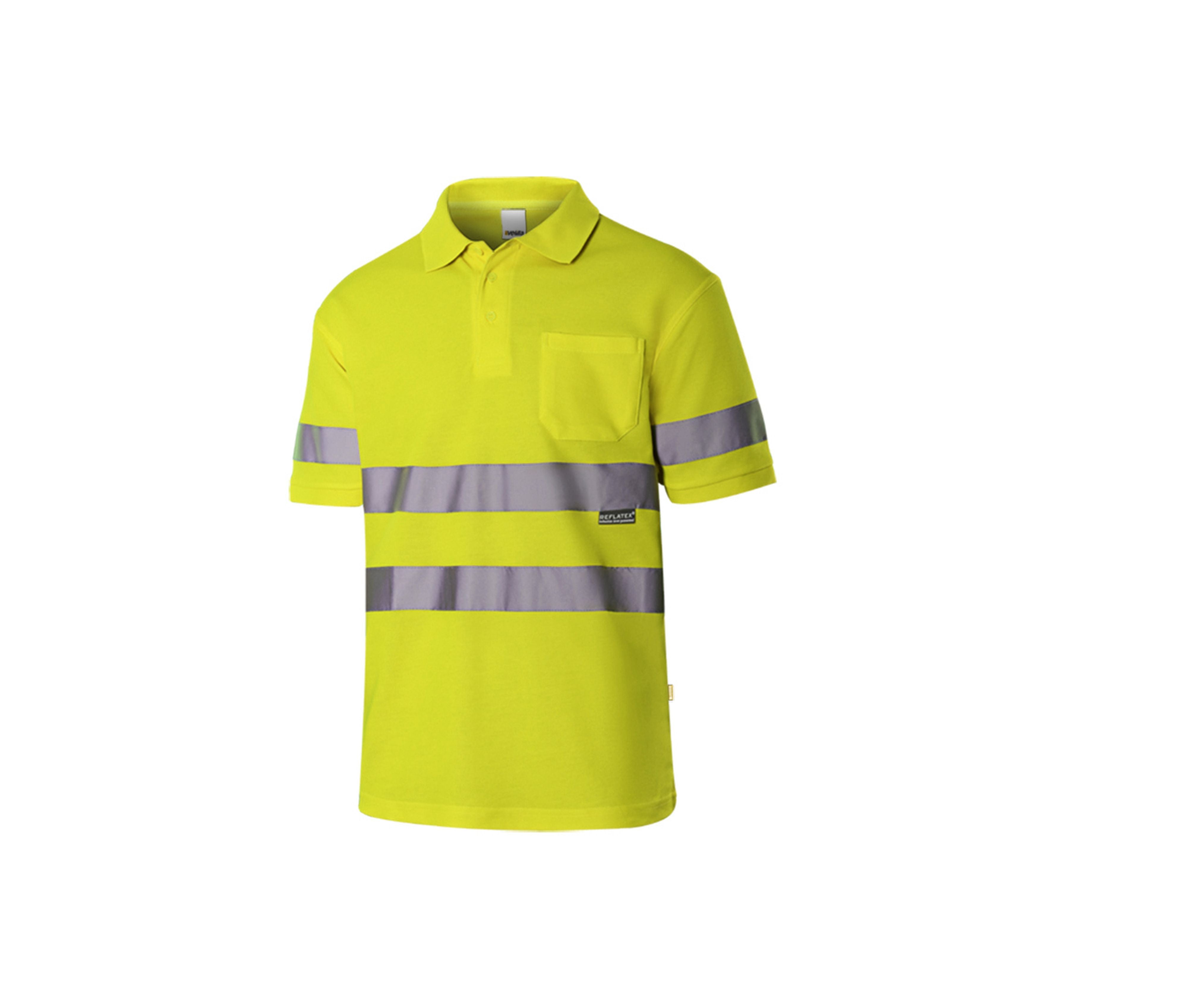 Polo Coton/polyester à Manches Courtes Haute Visibilté - Fluo Yellow