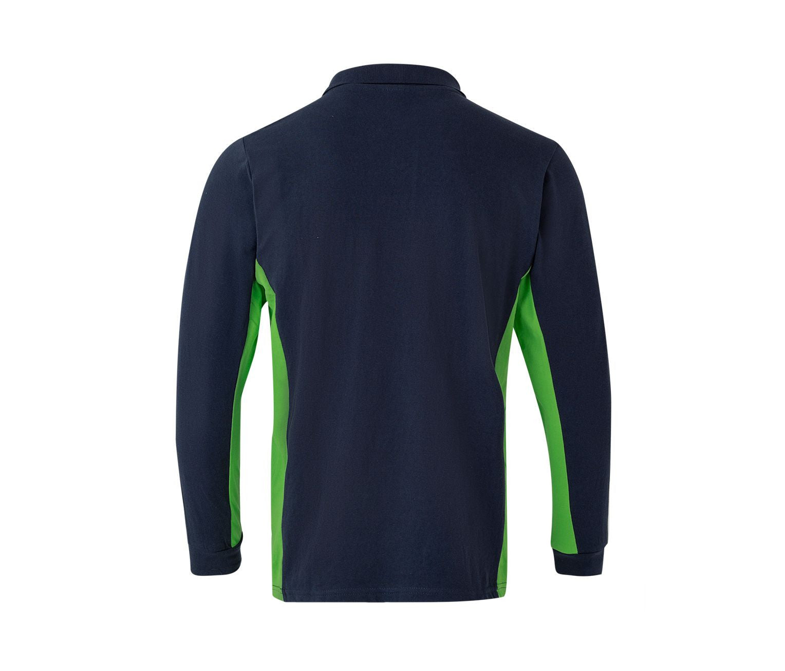Polo Bicolore Manches Longues - Navy/lime
