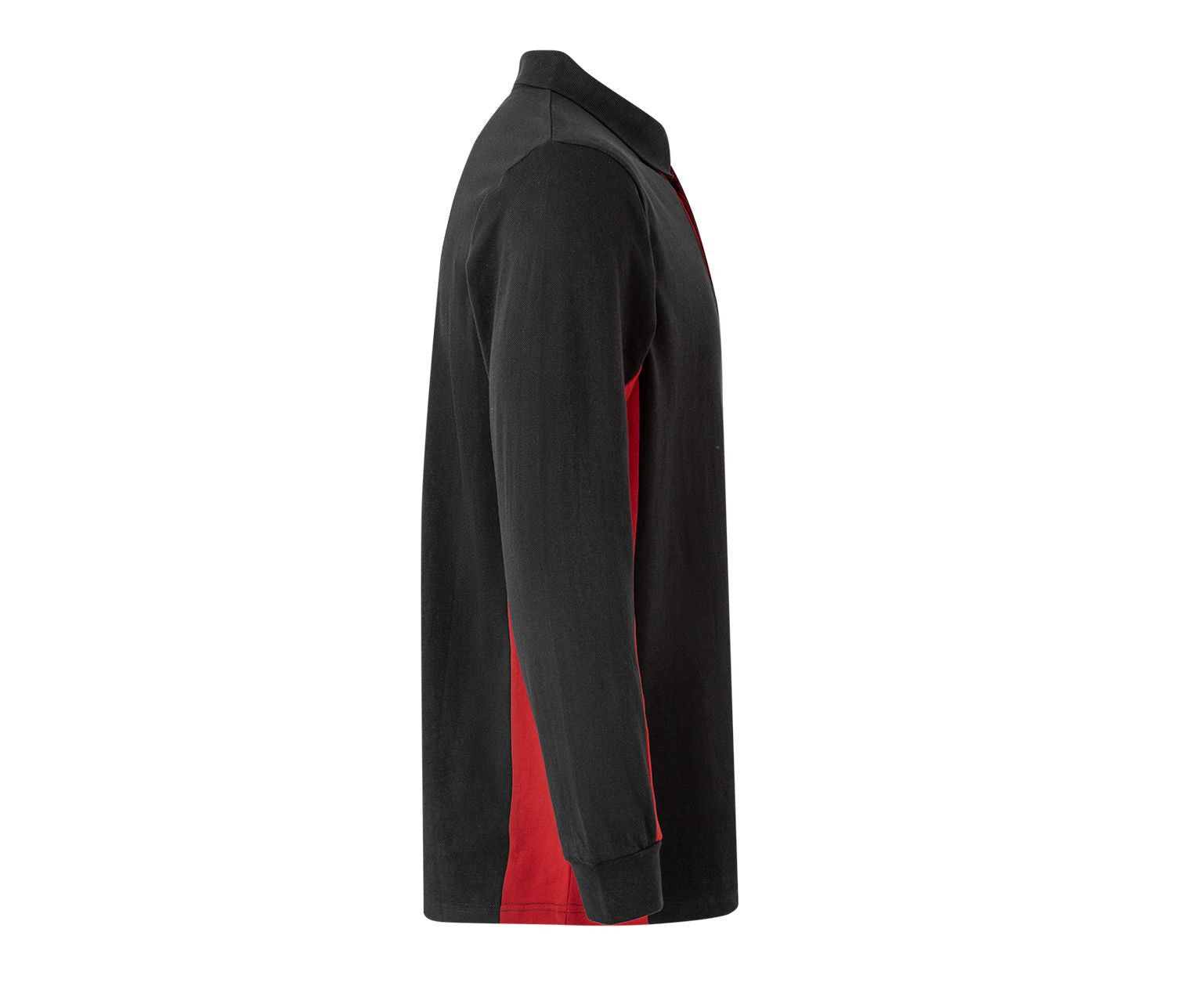 Polo Bicolore Manches Longues - Black/red