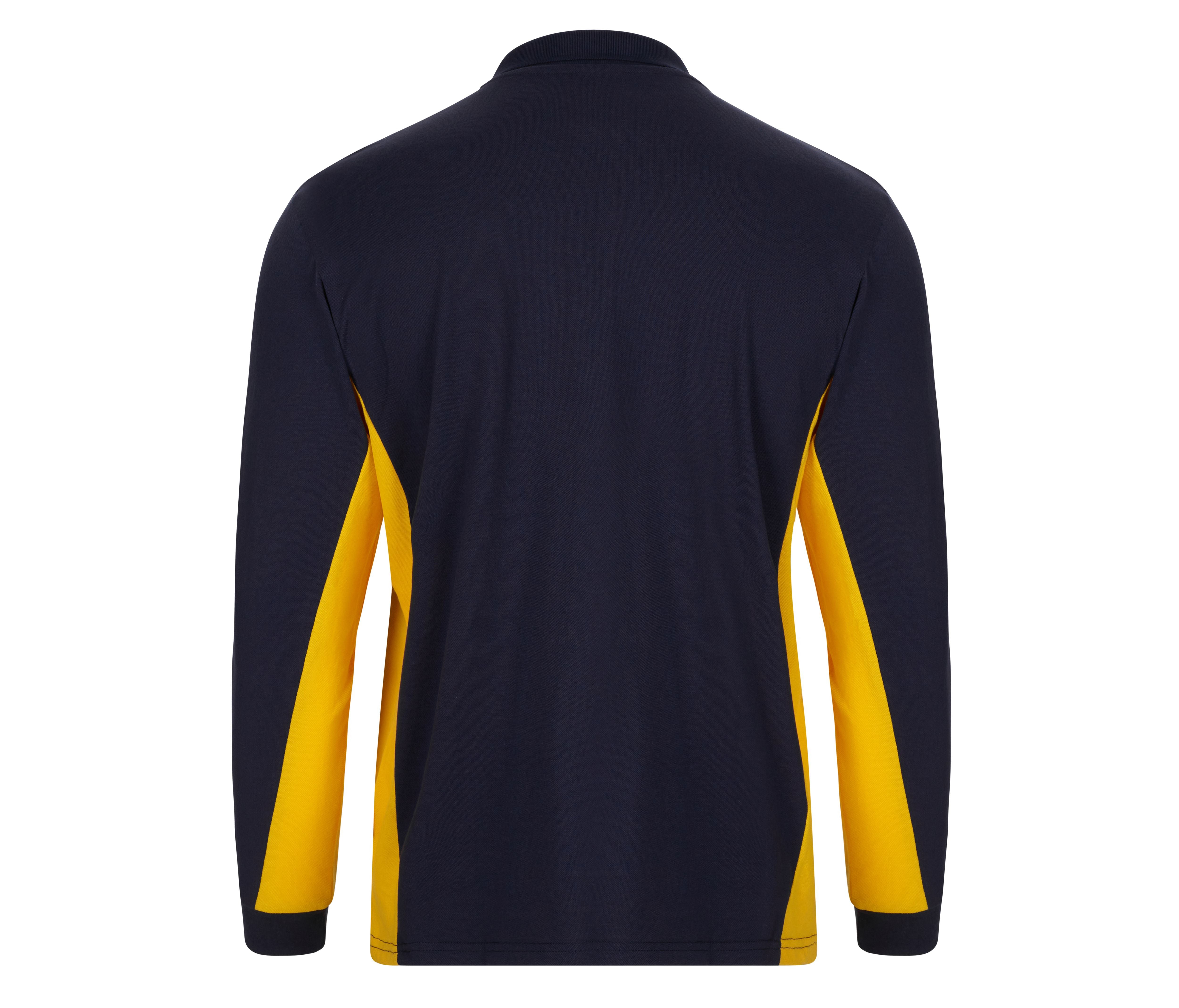Polo Bicolore Manches Longues - Black / Yellow