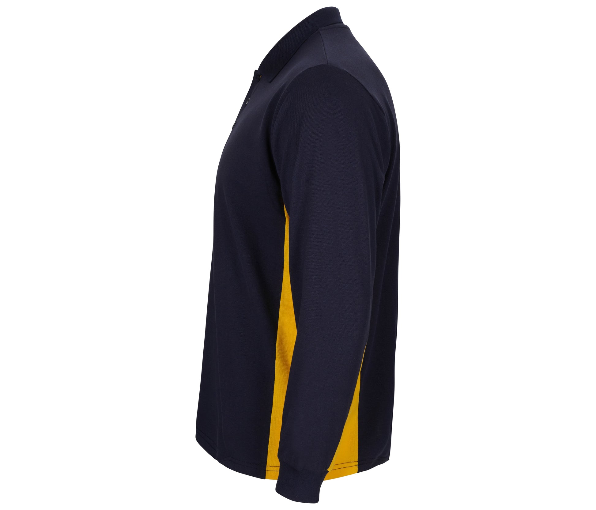 Polo Bicolore Manches Longues - Black / Yellow