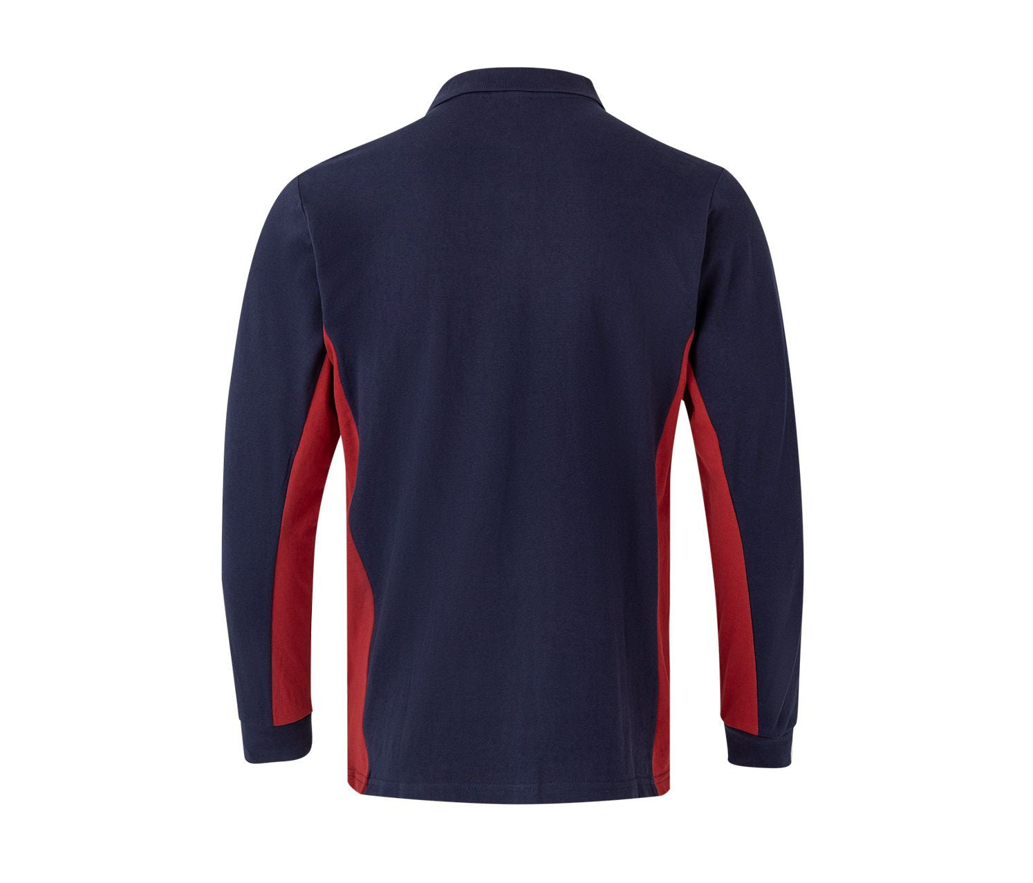 Polo Bicolore Manches Longues - Navy/red