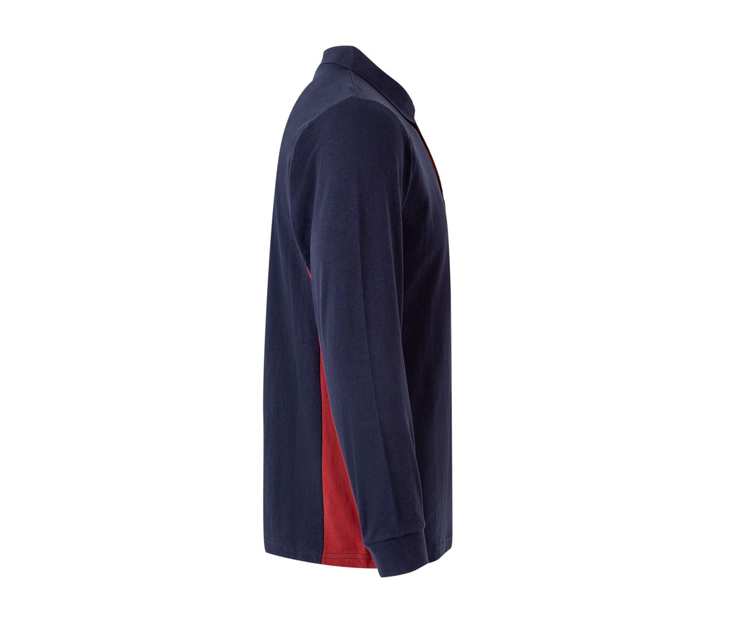 Polo Bicolore Manches Longues - Navy/red