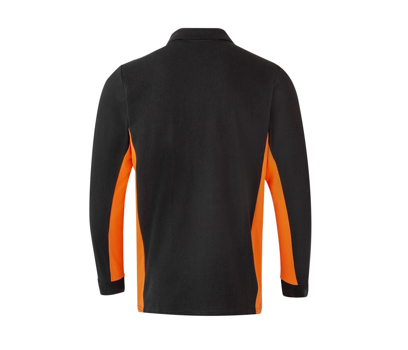 Polo Bicolore Manches Longues - Black/orange