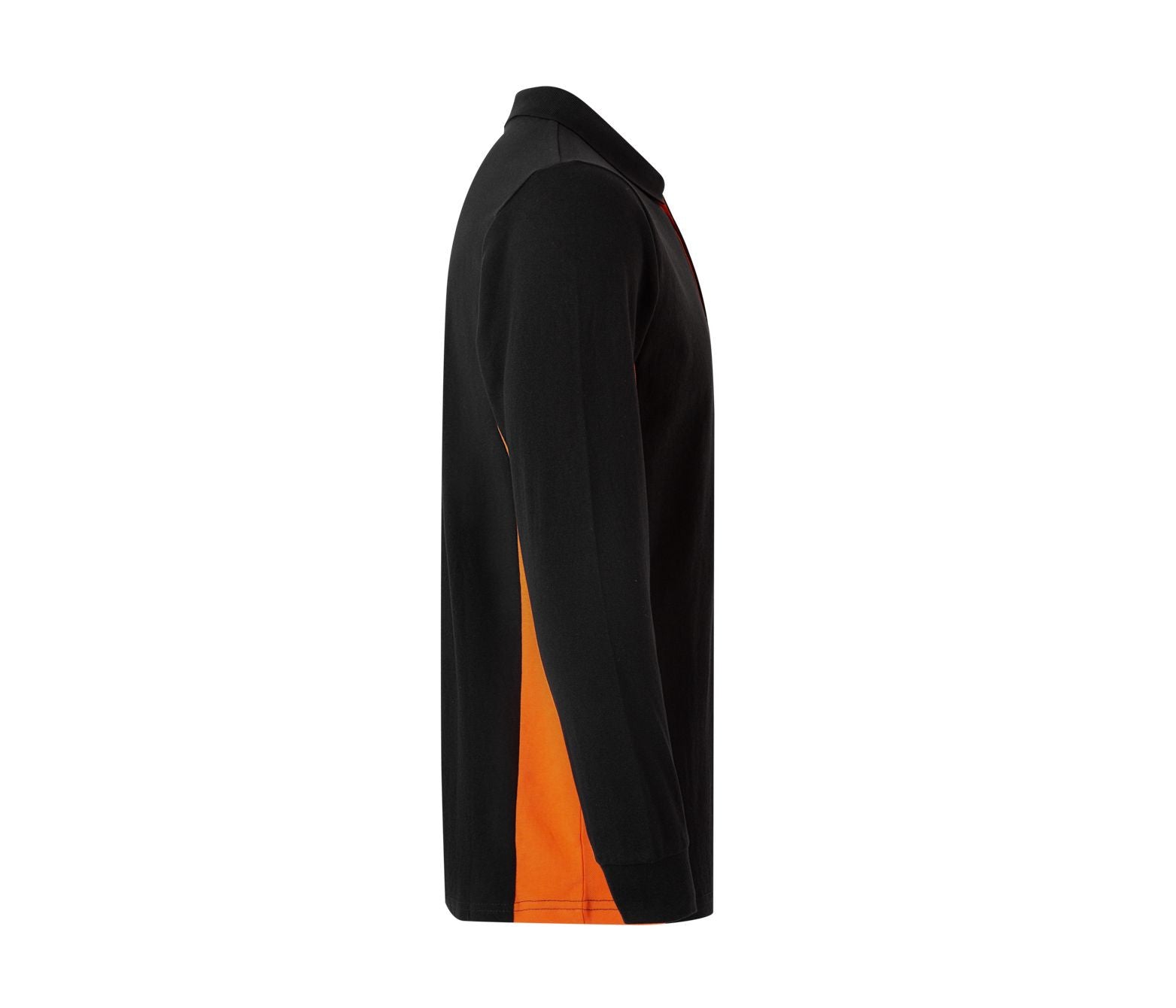 Polo Bicolore Manches Longues - Black/orange