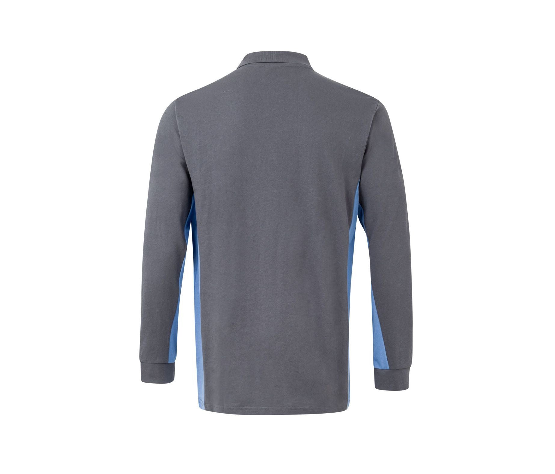 Polo Bicolore Manches Longues - Grey/sky Blue