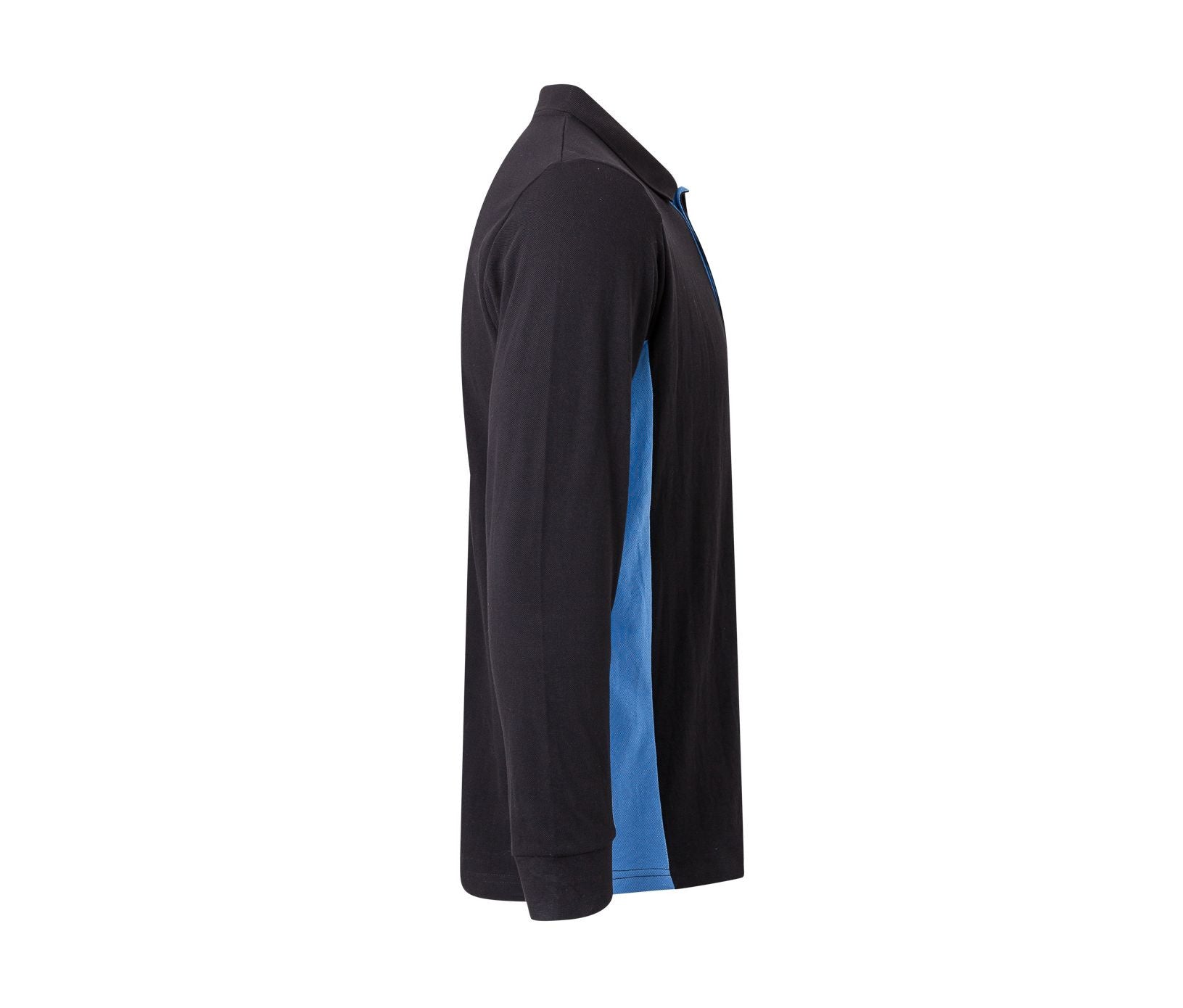 Polo Bicolore Manches Longues - Black/sky Blue