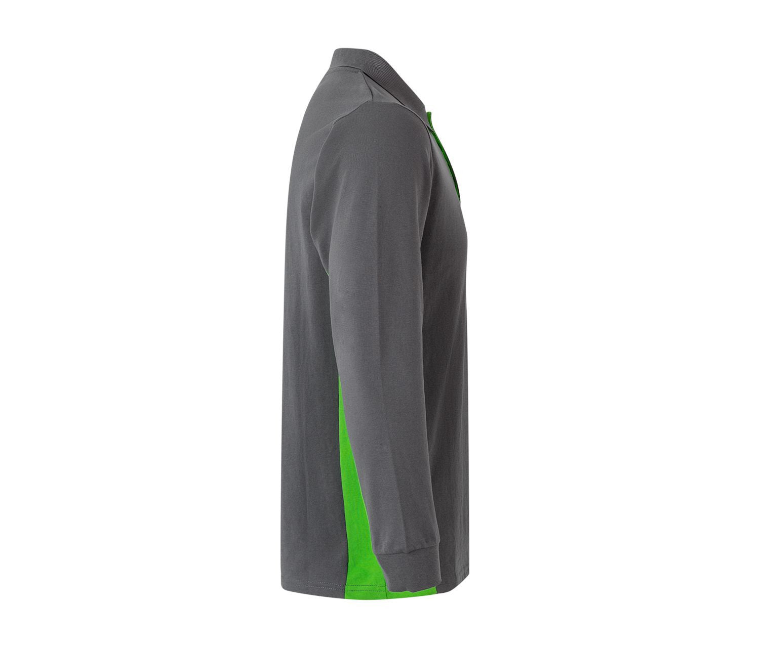 Polo Bicolore Manches Longues - Grey/lime
