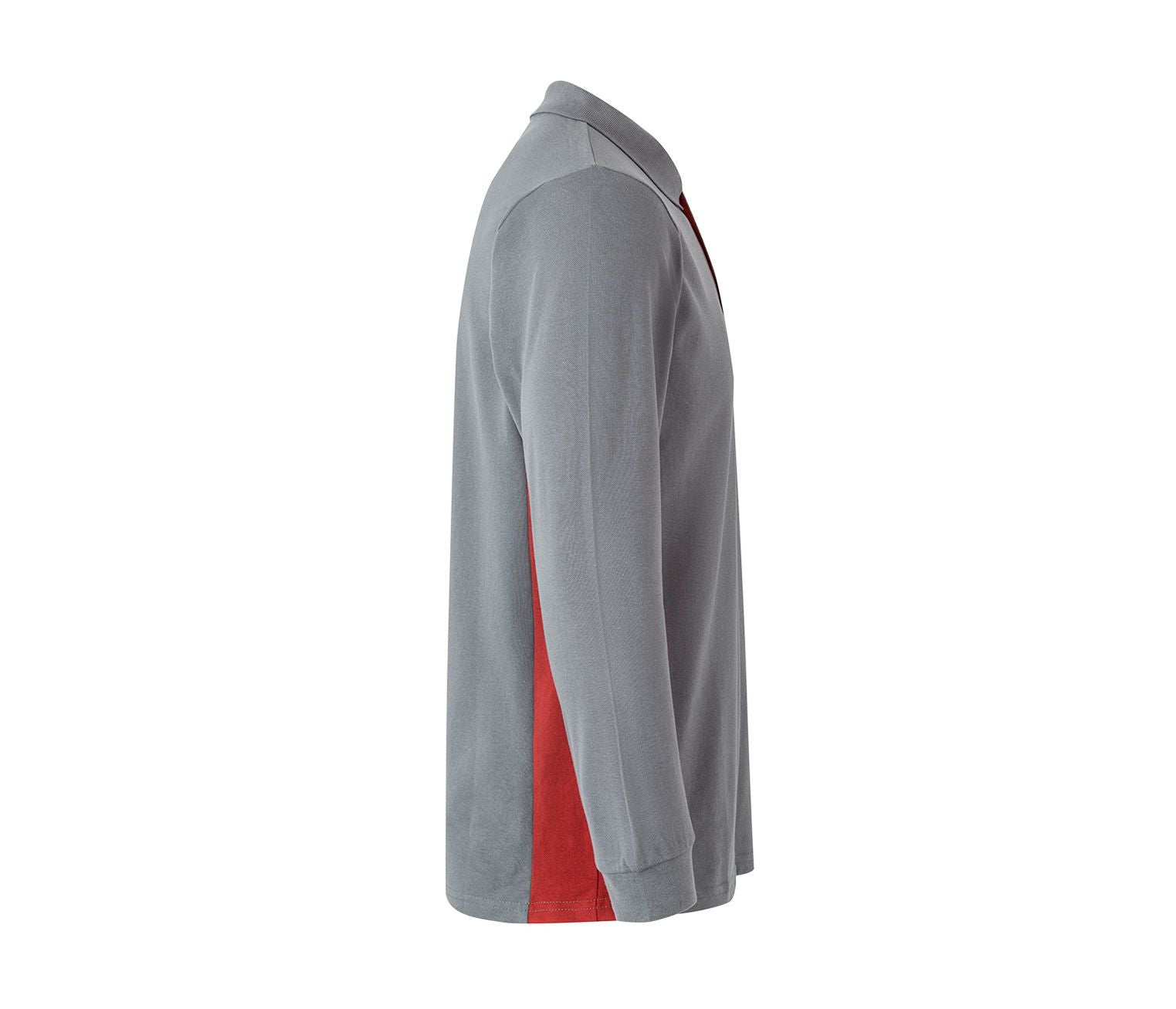 Polo Bicolore Manches Longues - Grey/red