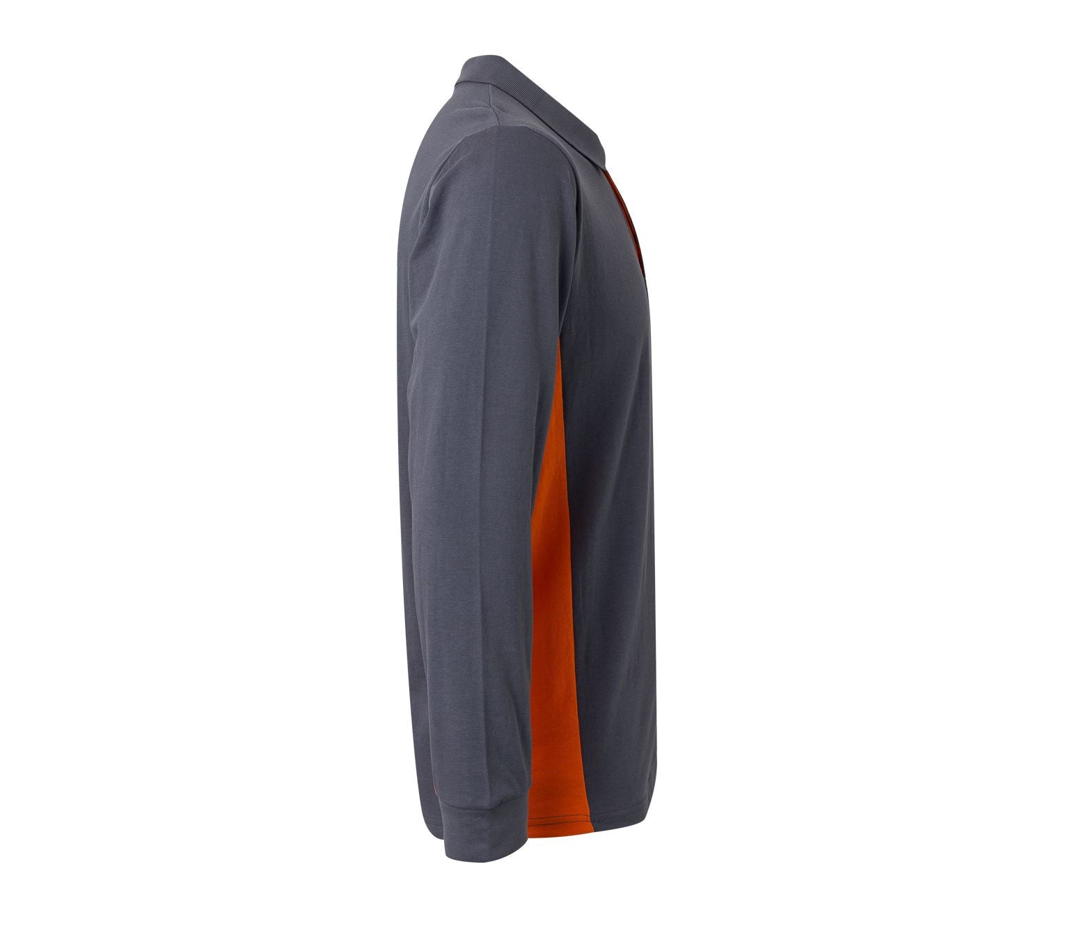 Polo Bicolore Manches Longues - Grey/orange