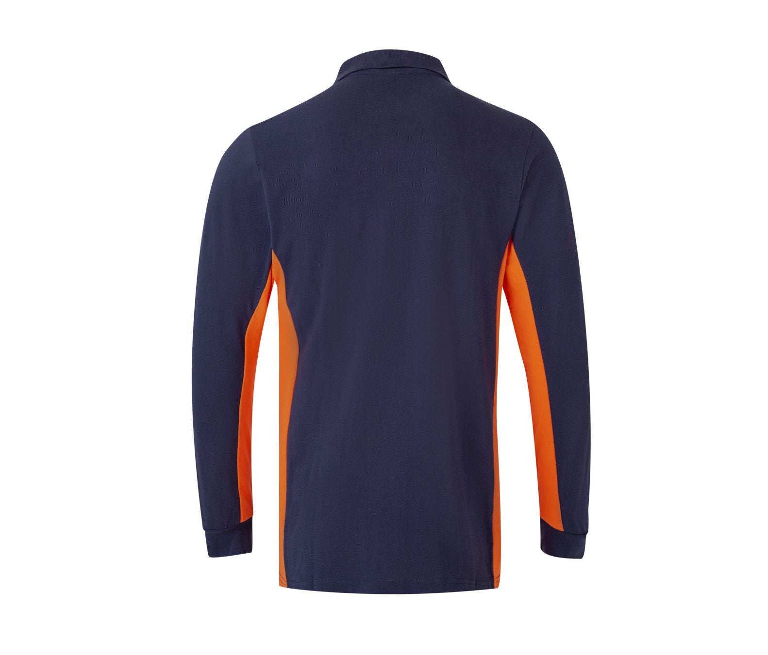 Polo Bicolore Manches Longues - Navy/orange