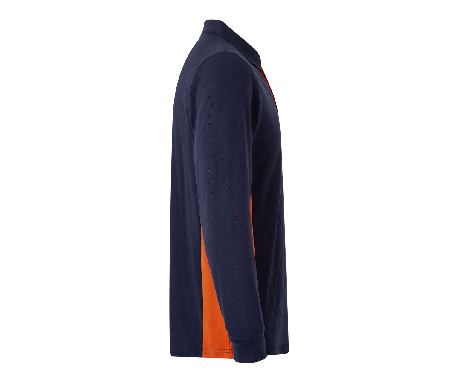 Polo Bicolore Manches Longues - Navy/orange