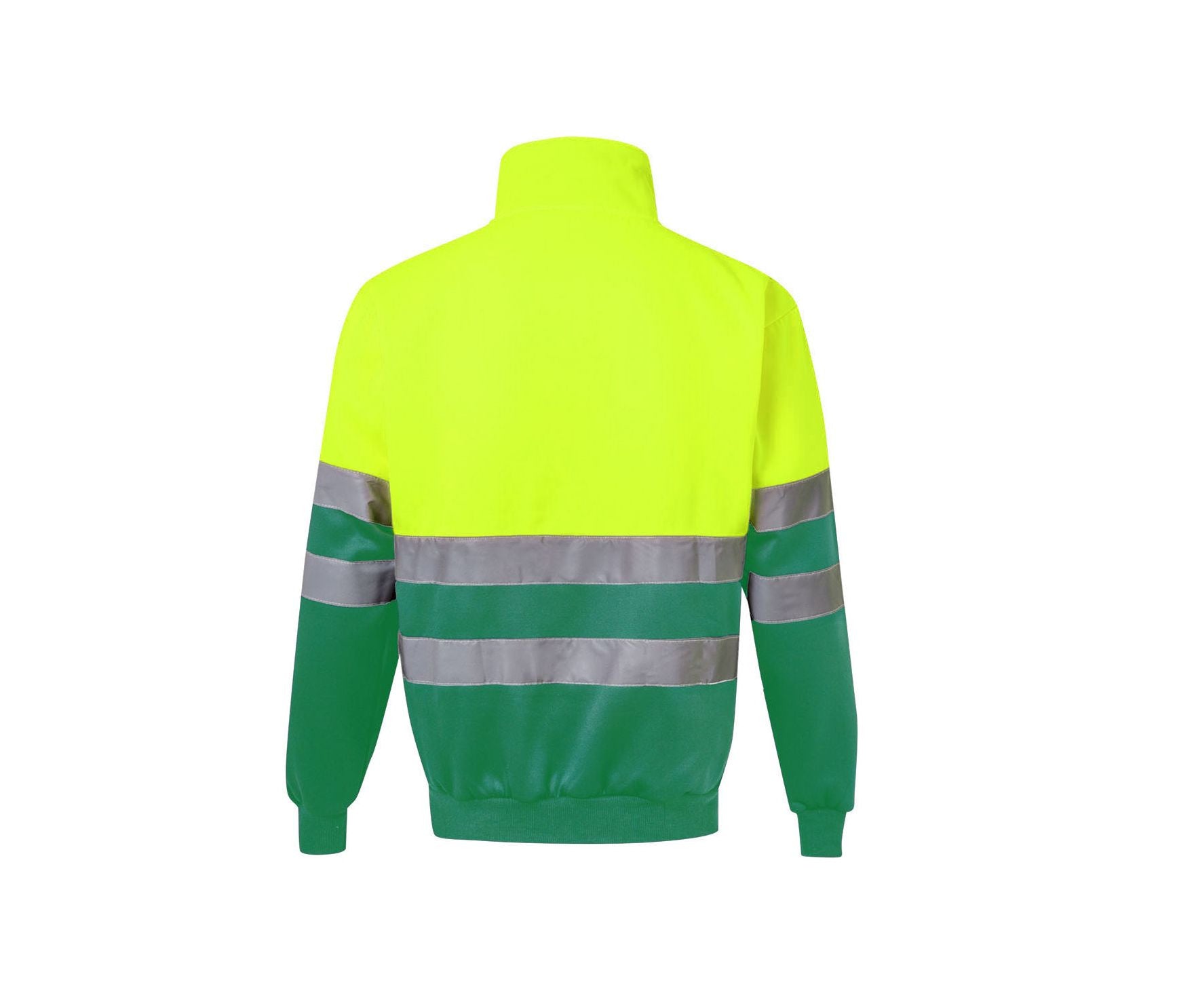 Sweat Bicolore Demi-Zippé - Fluo Yellow/green