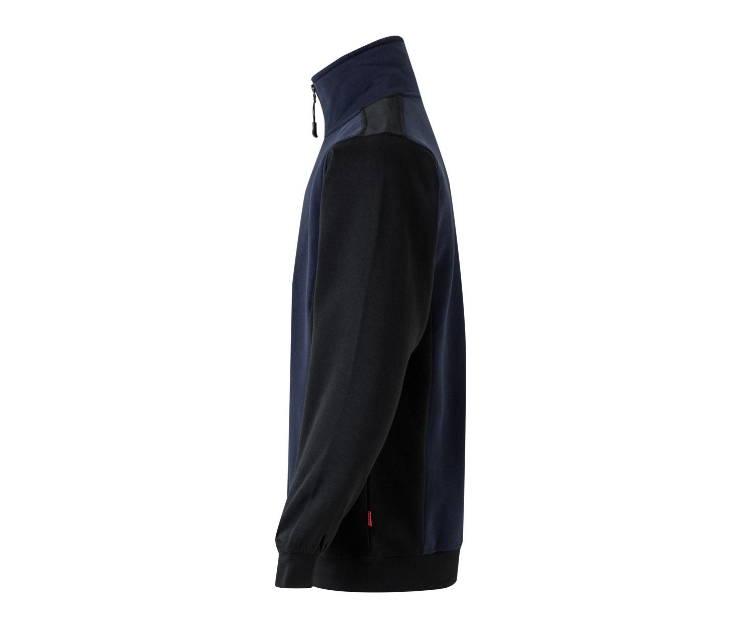 Sweat Bicolore Col Zippé - Navy/black
