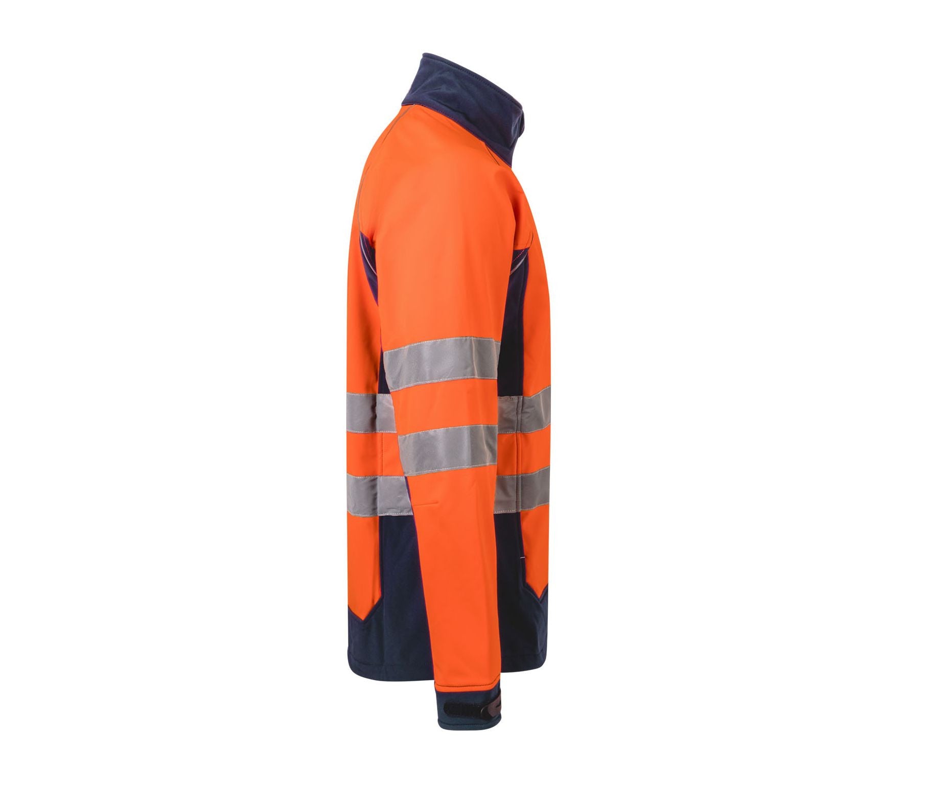 Blouson Softshell Bicolore Haute Visibilité - Fluo Orange/navy