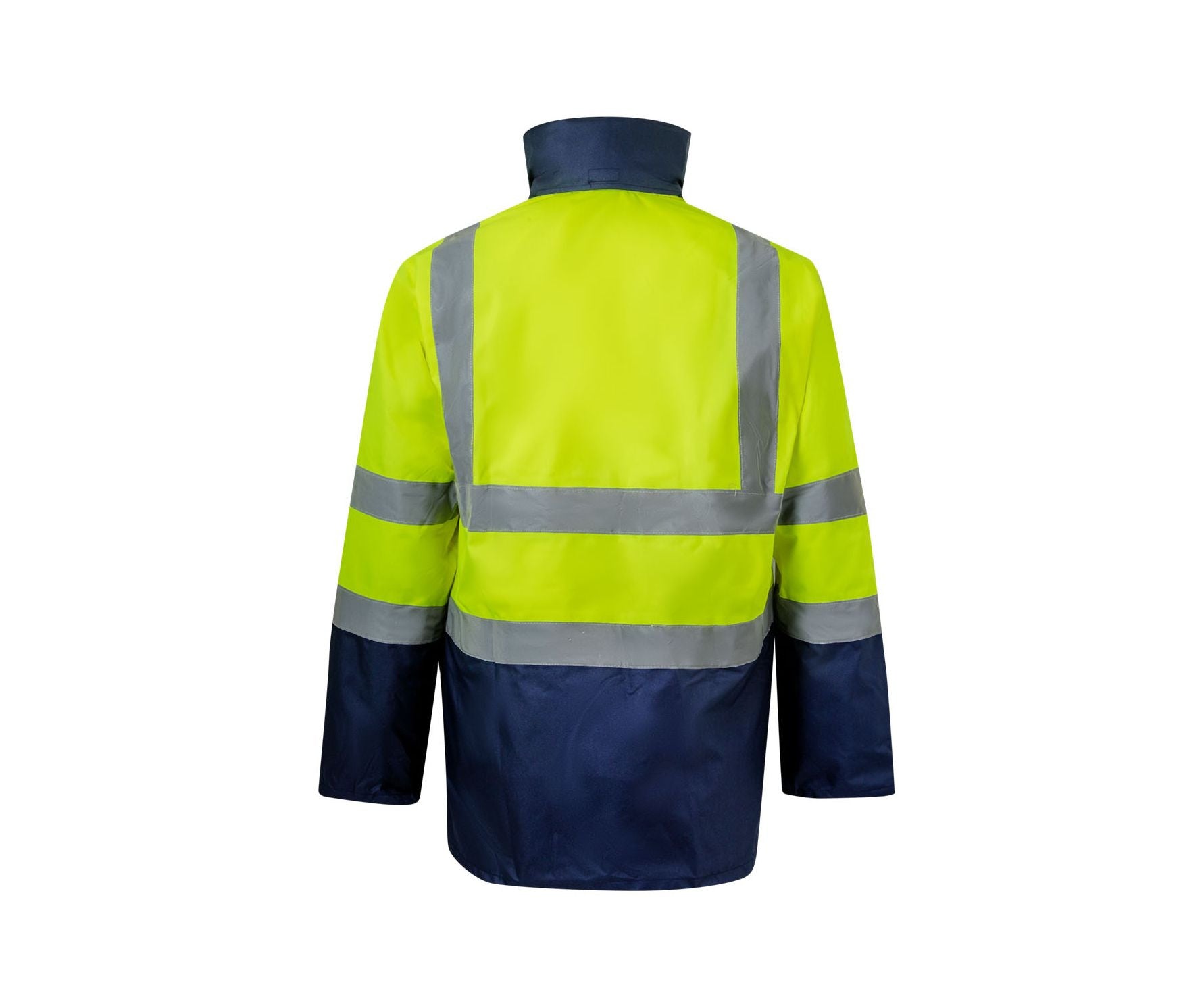 Parka 4 en 1 Bicolore Haute Visibilité - Fluo Yellow/navy
