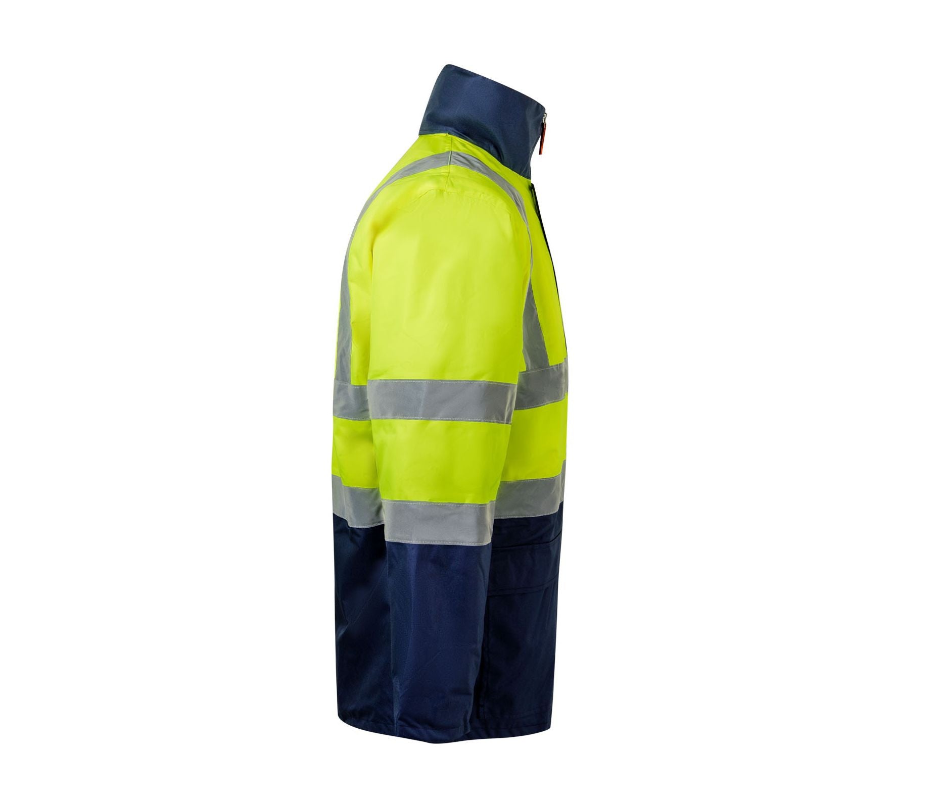 Parka 4 en 1 Bicolore Haute Visibilité - Fluo Yellow/navy
