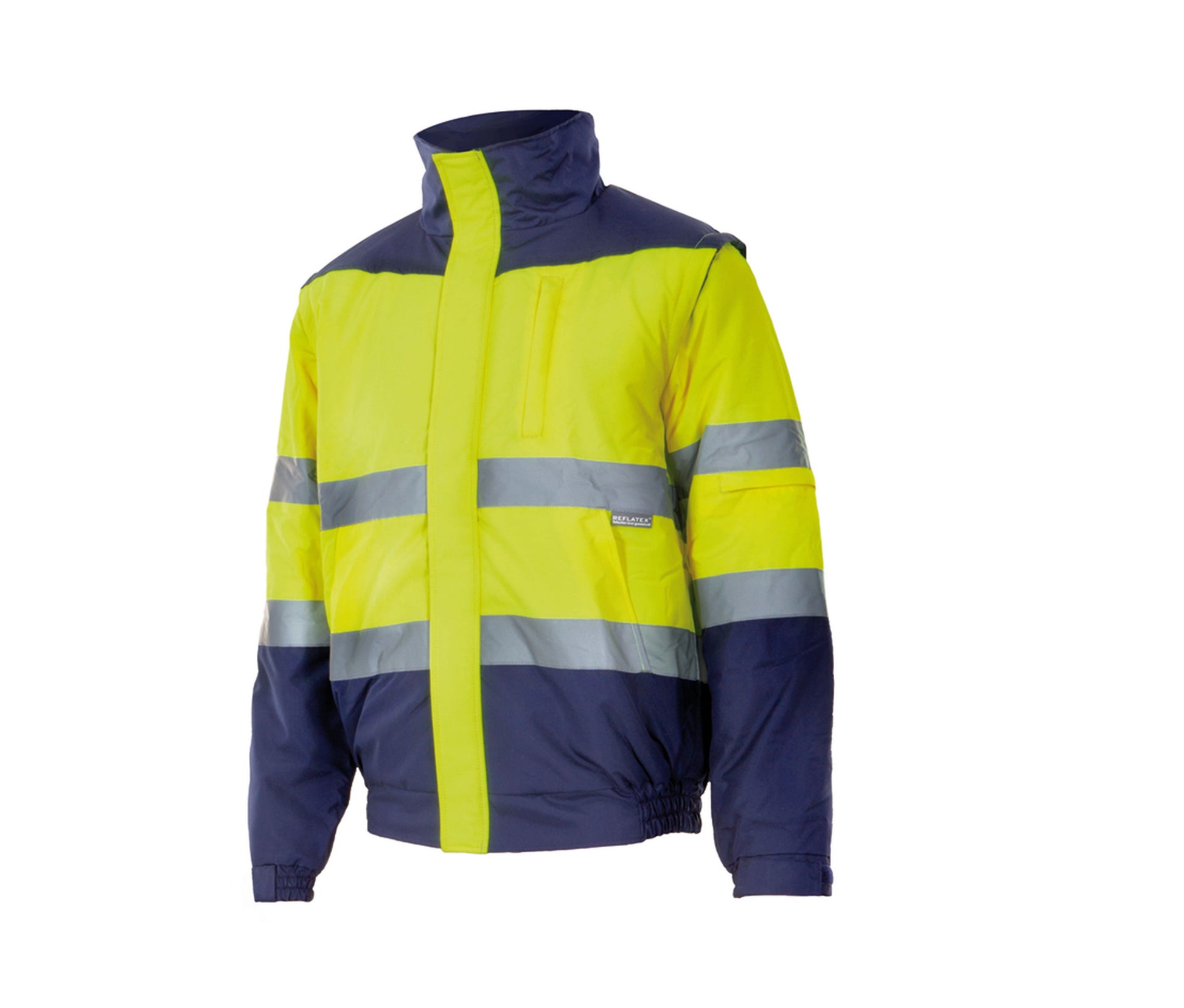 Blouson Matelassé 2 en 1 Haute Visibilité - Fluo Yellow/navy