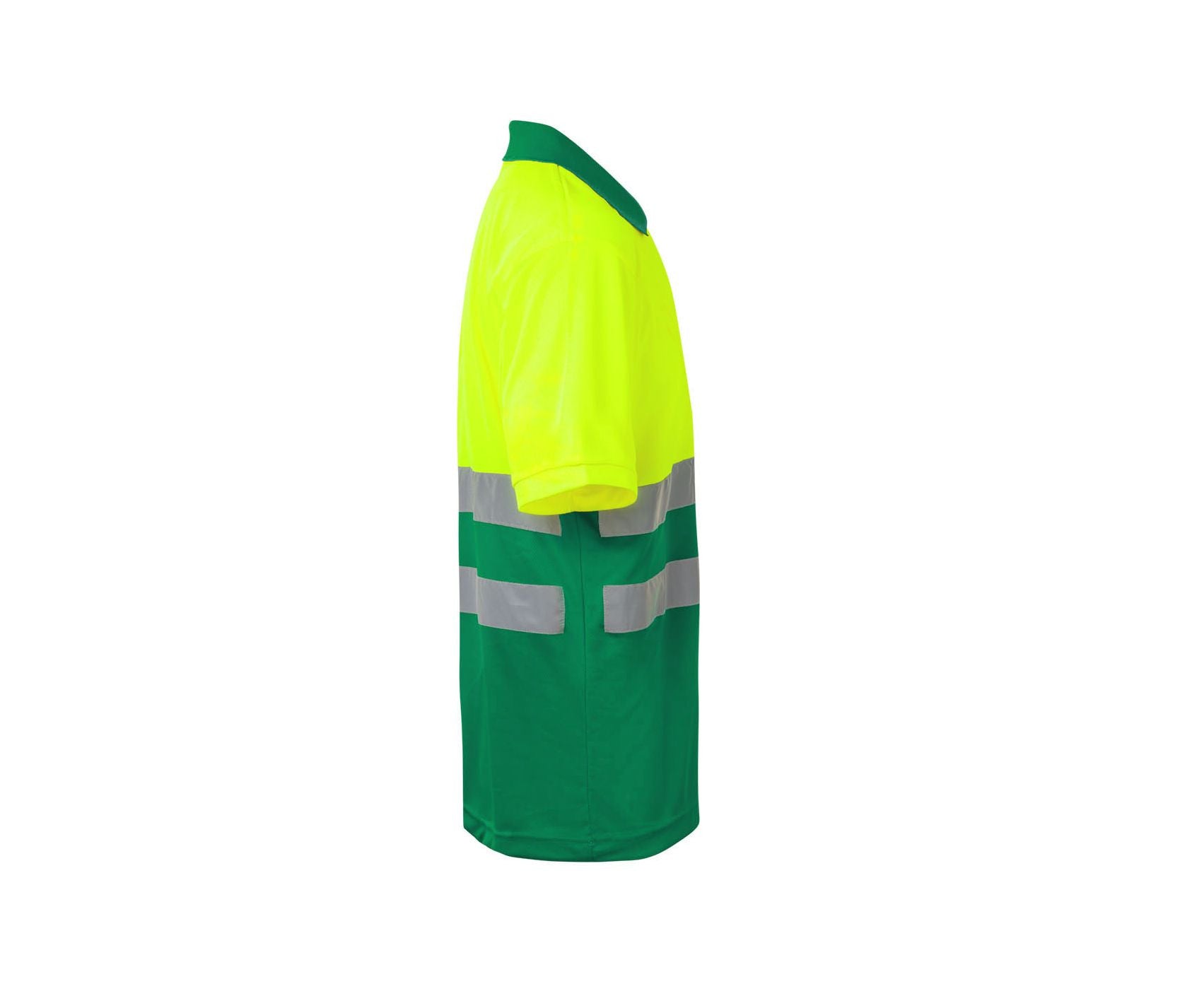 Polo Bicolore Manches Courtes Haute Visibilité - Fluo Yellow / Green