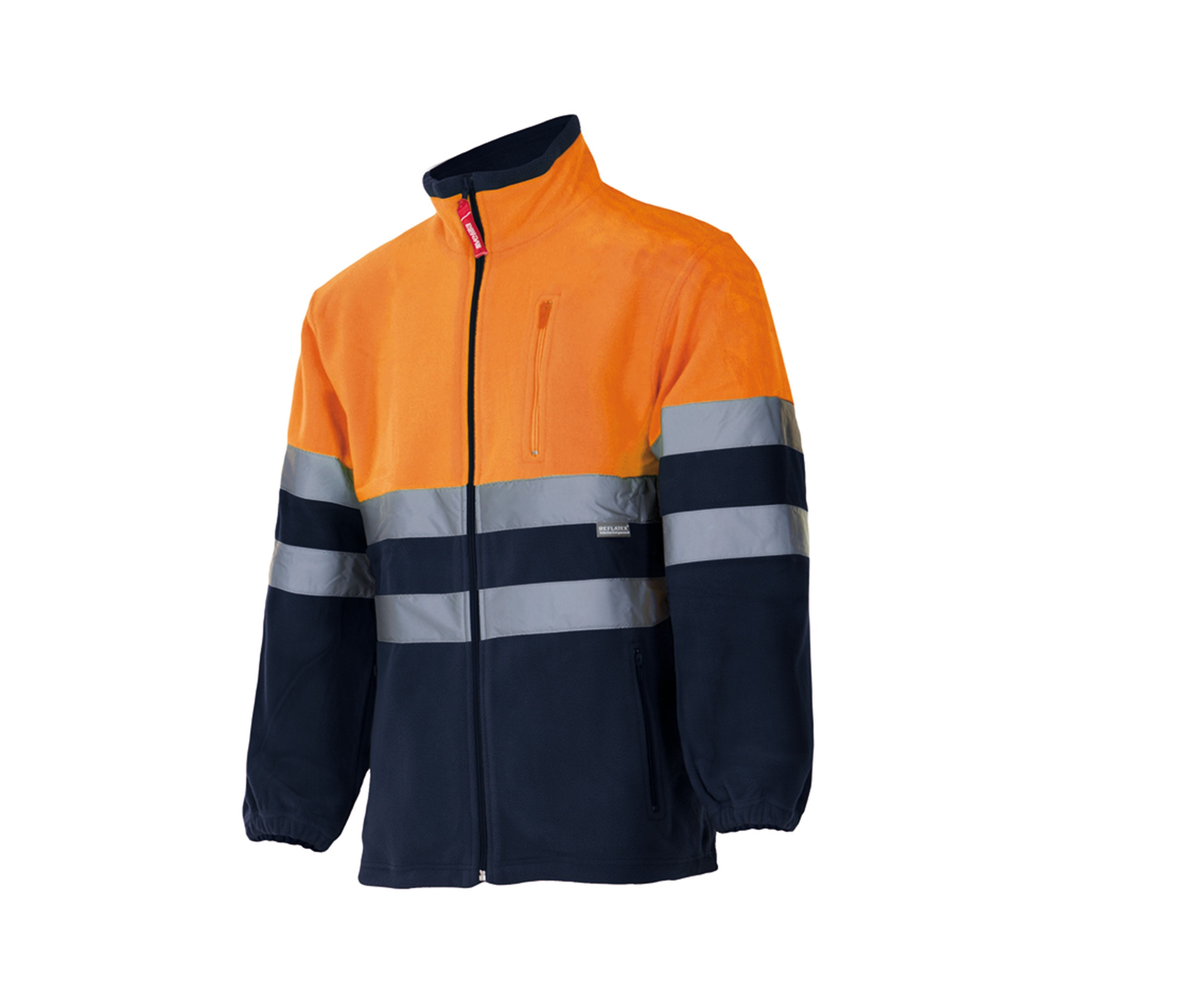 Veste Polaire Bicolore Haute Visibilité - Fluo Orange/navy