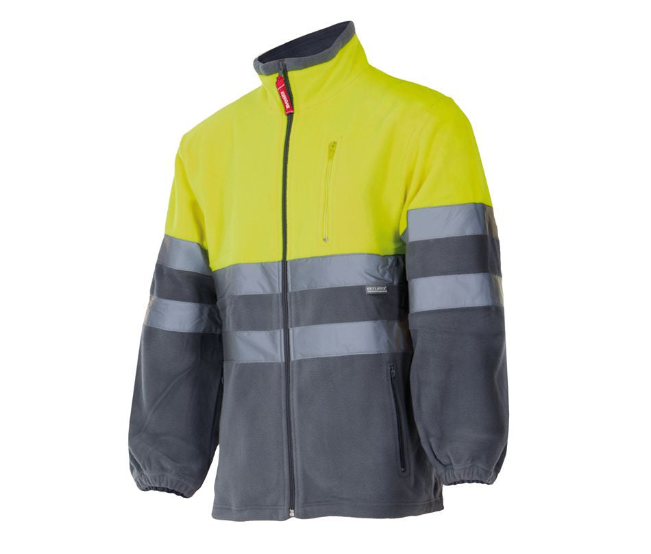 Veste Polaire Bicolore Haute Visibilité - Fluo Yellow/grey