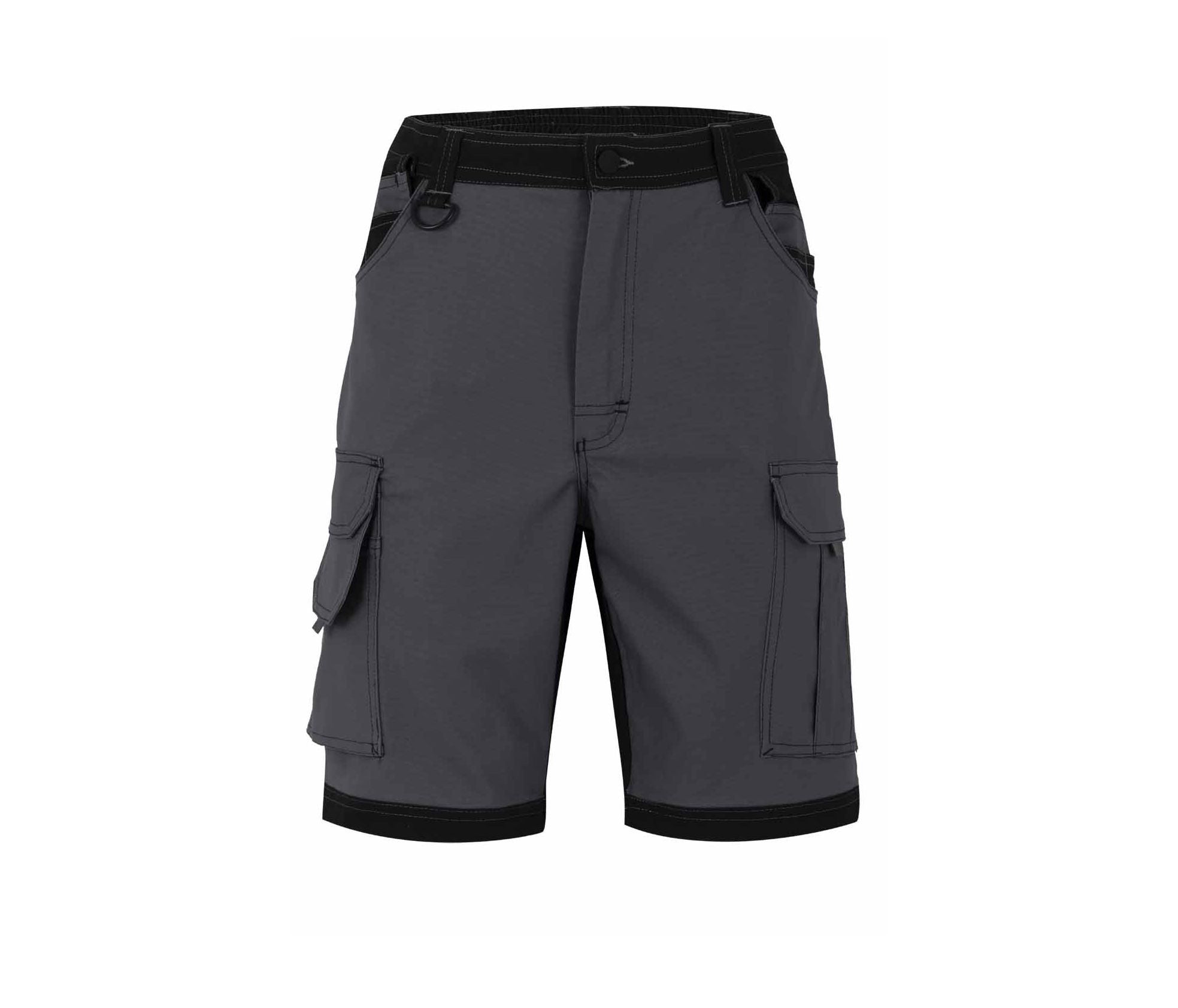 Bermuda Avec Poches Volantes - Grey / Black