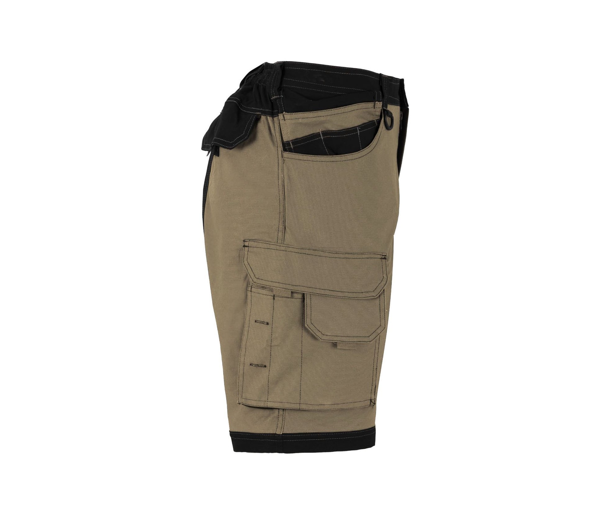 Bermuda Avec Poches Volantes - Sand / Black