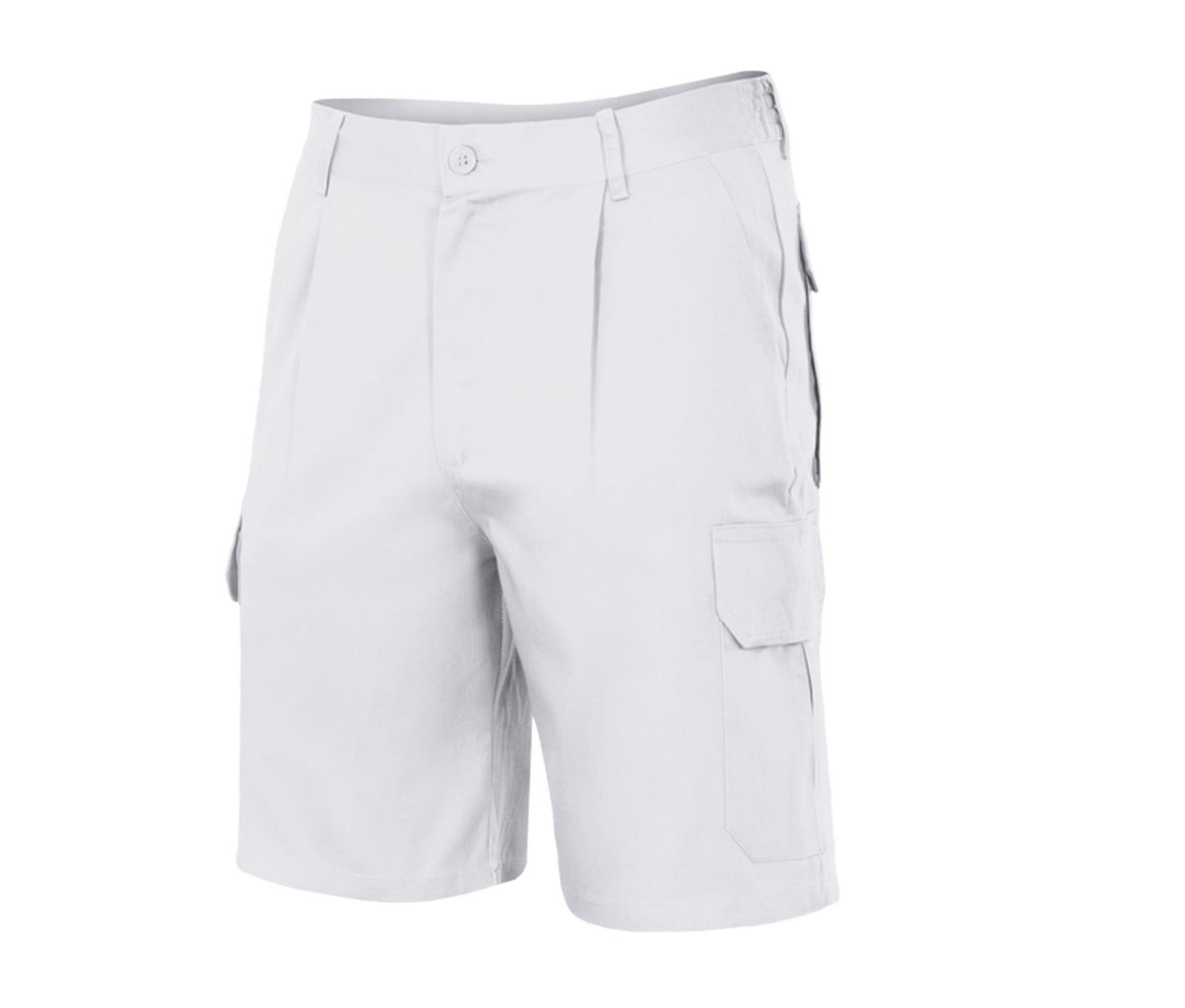 Short de Travail Multi-Poches - White