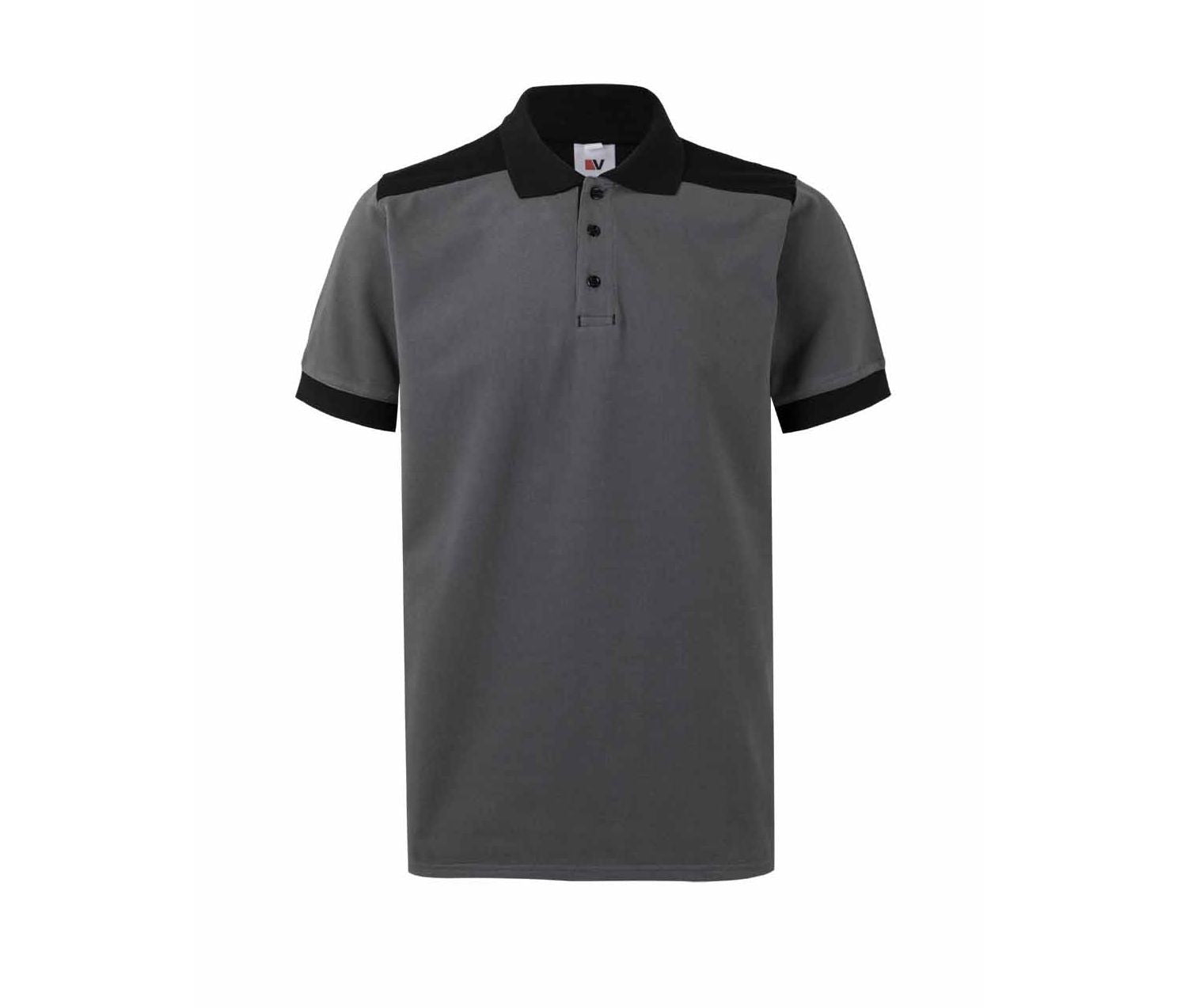 Polo Stretch Bicolore - Grey / Black