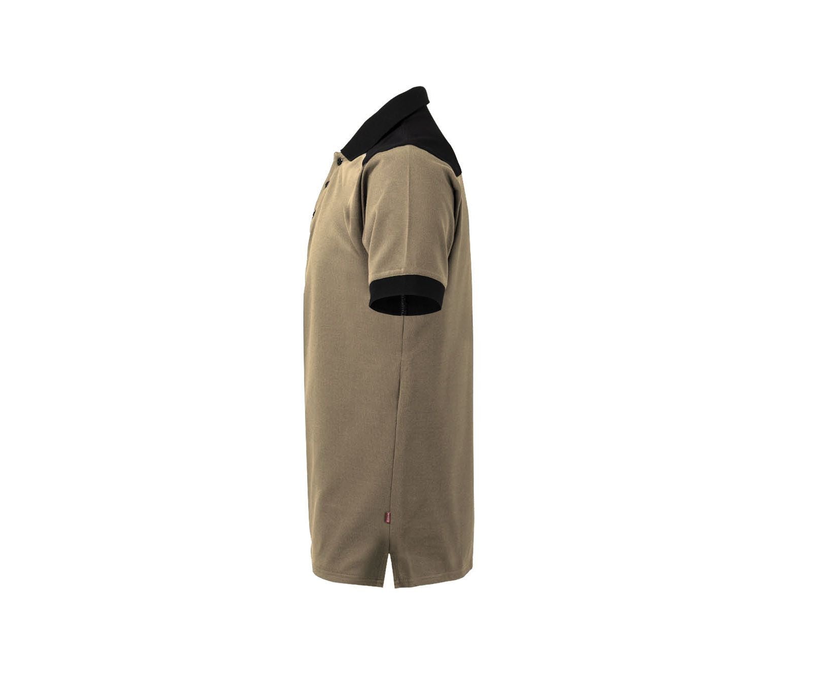 Polo Stretch Bicolore - Sand / Black