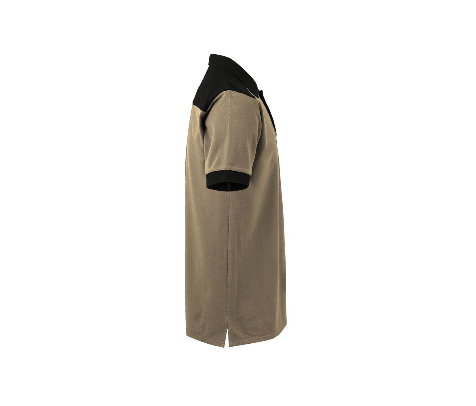 Polo Stretch Bicolore - Sand / Black