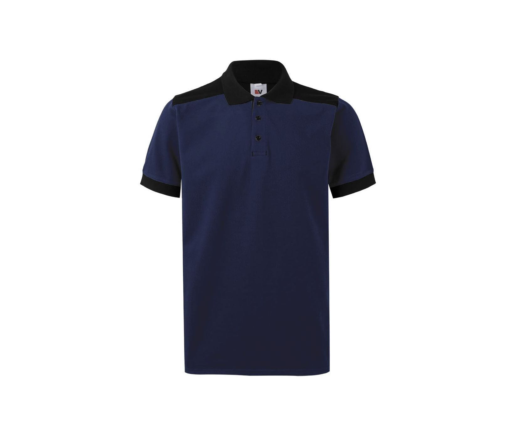 Polo Stretch Bicolore - Navy / Black