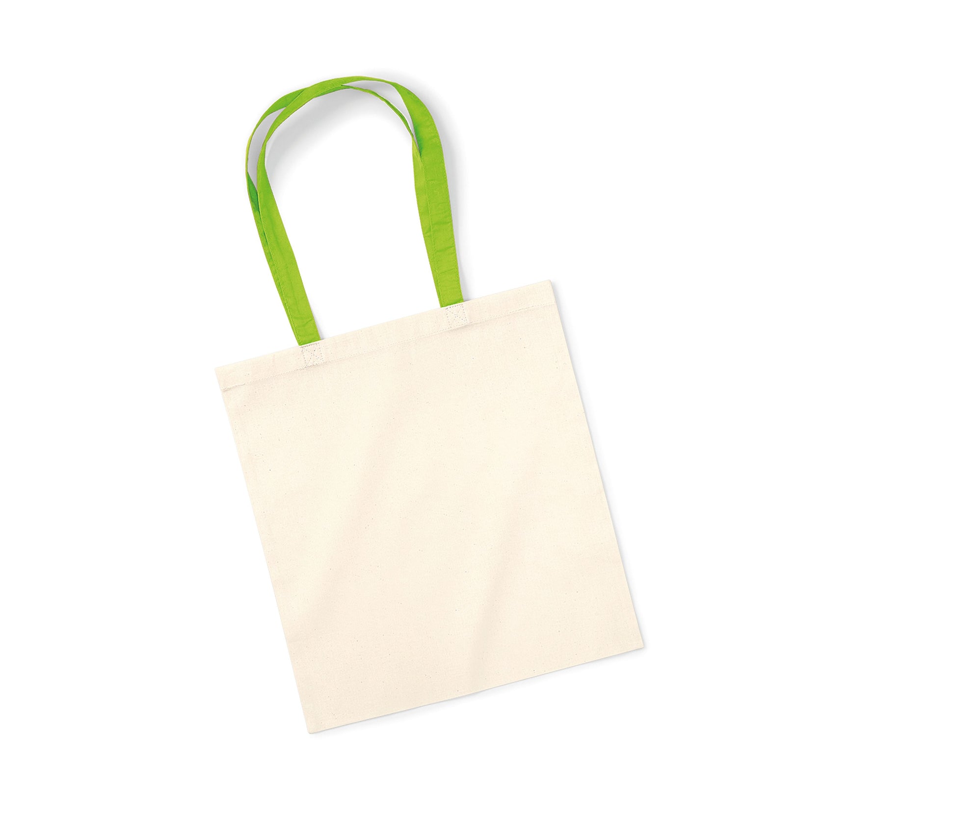Sac Shopping Aux Anses Contrastées - Natural/lime Green