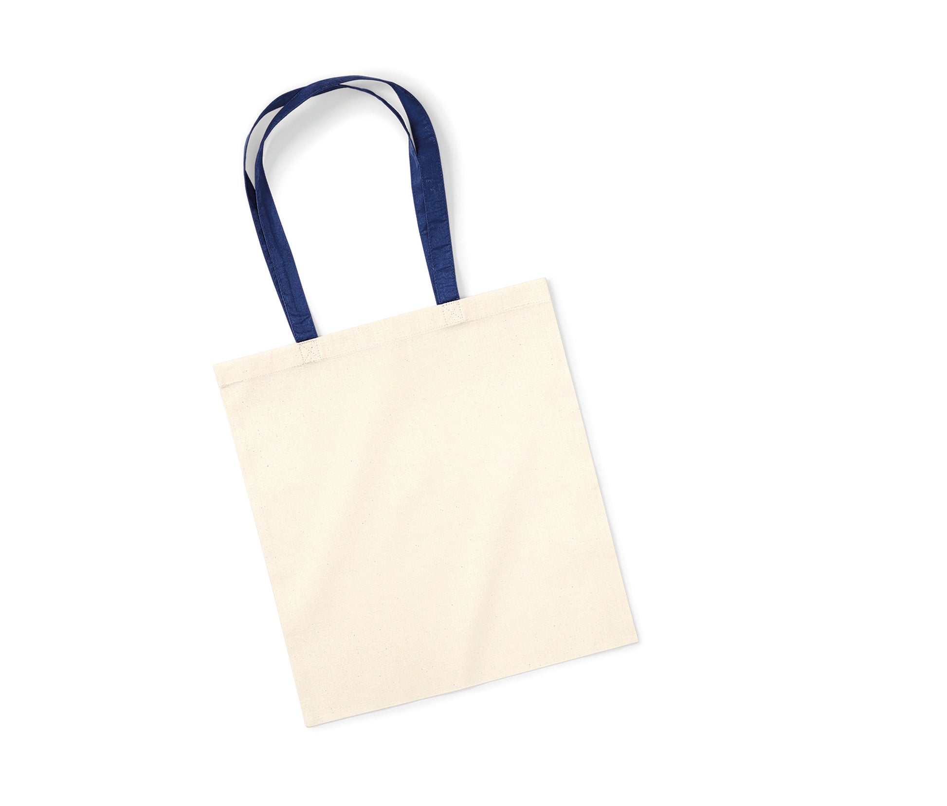 Sac Shopping Aux Anses Contrastées - Natural/french Navy