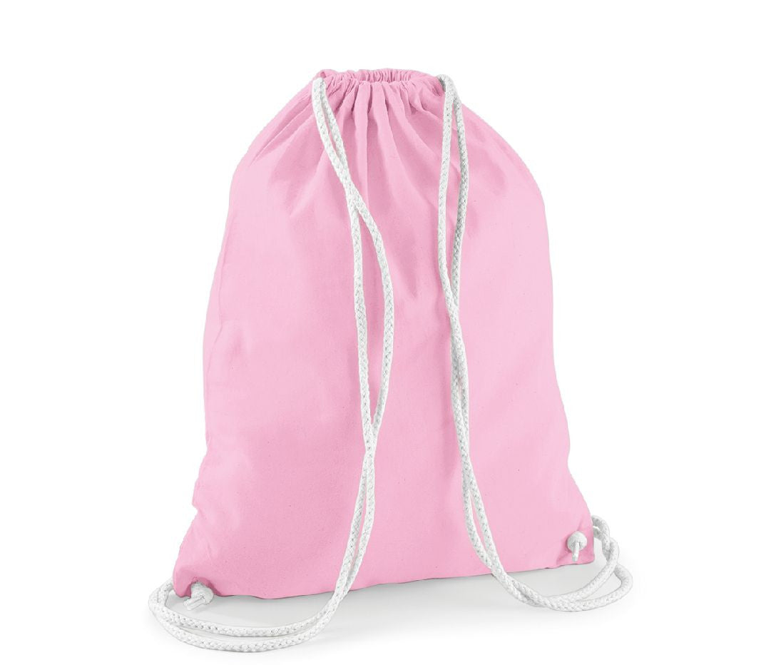 Sac de Gym en Coton - Classic Pink/white